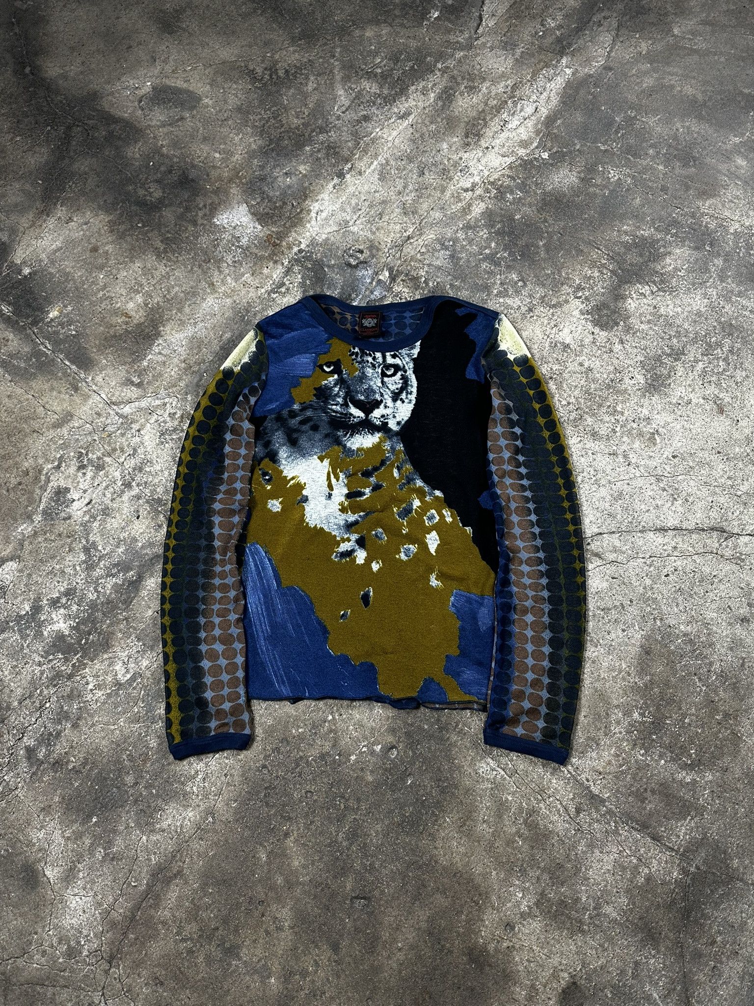 Jean Paul Gaultier FW95 Jean Paul Gaultier Leopard Y2k Mesh Top Size L / US 10 / IT 46 - 1 Thumbnail