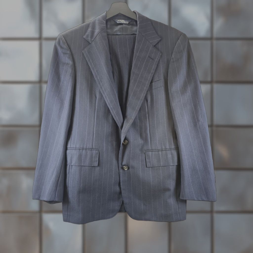 Polo Ralph Lauren VINTAGE Polo Ralph Lauren Suit 38S Blue Pinstripe 2 Piece Union Made USA Size US M / EU 48-50 / 2 - 1 Thumbnail