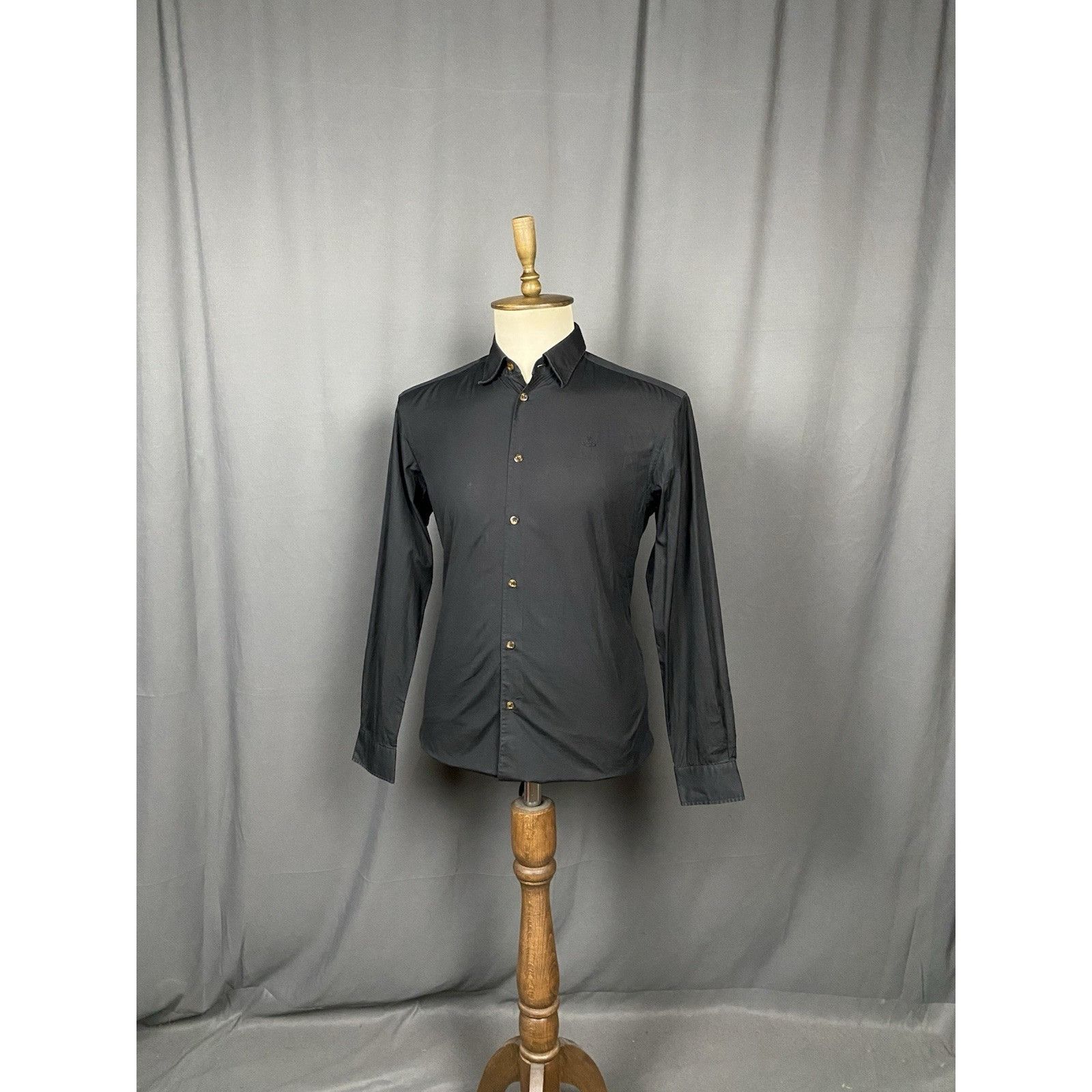 Vivienne Westwood Vivienne Westwood Small Logo Men's Black Longsleeve Shirt Si Size US M / EU 48-50 / 2 - 2 Thumbnail
