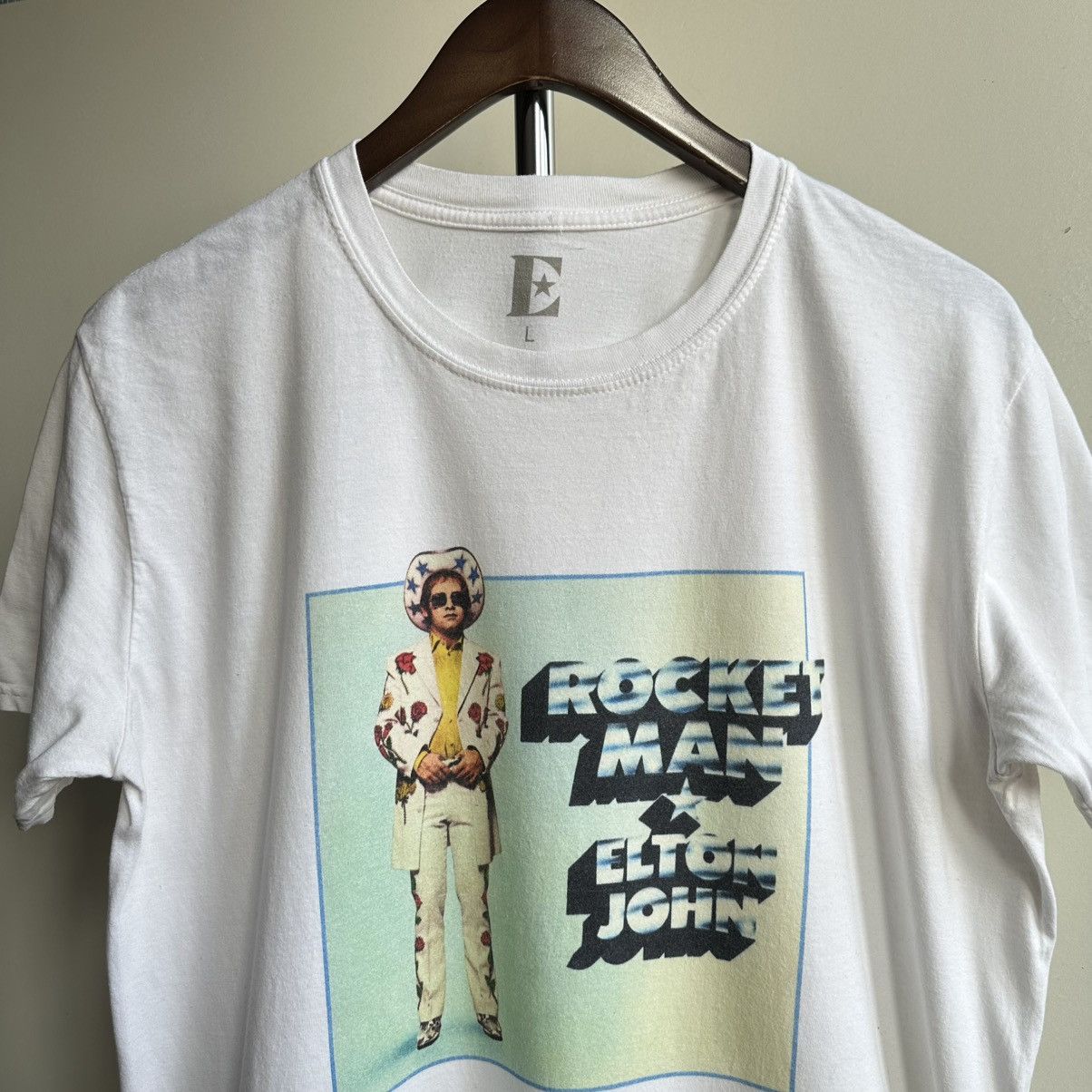 Band Tees × Vintage Vintage Elton John Rocket Man Graphic Tee Size US L / EU 52-54 / 3 - 2 Thumbnail