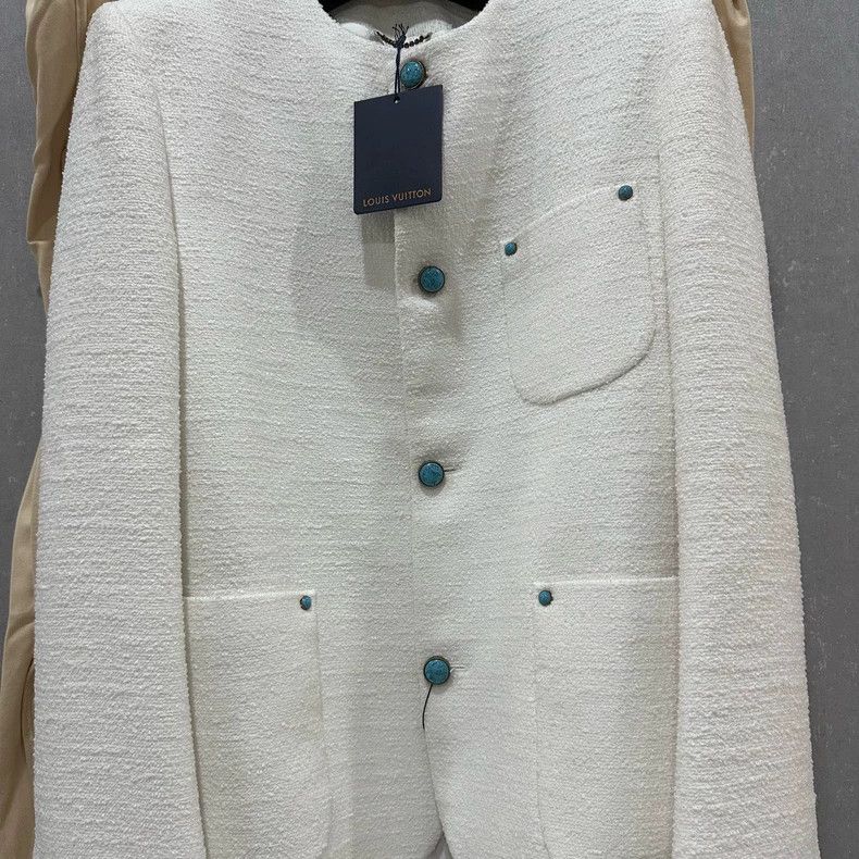 Louis Vuitton Louis Vuitton White turquoise single-breasted jacket Size US M / EU 48-50 / 2 - 4 Thumbnail