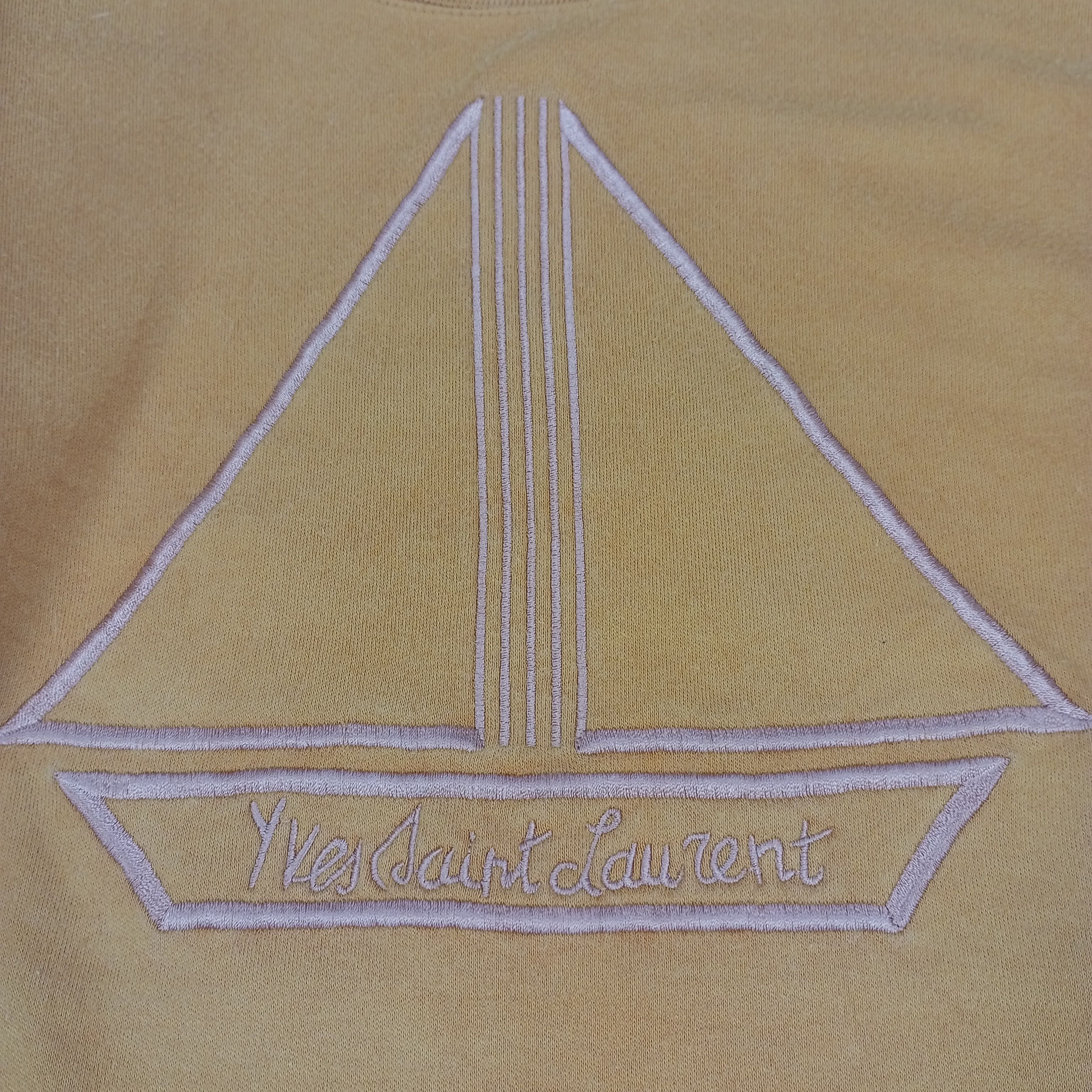 Designer × Vintage × Yves Saint Laurent Yves Saint Laurent Spellout Design Long Sleeve Tshirt Size US L / EU 52-54 / 3 - 7 Thumbnail
