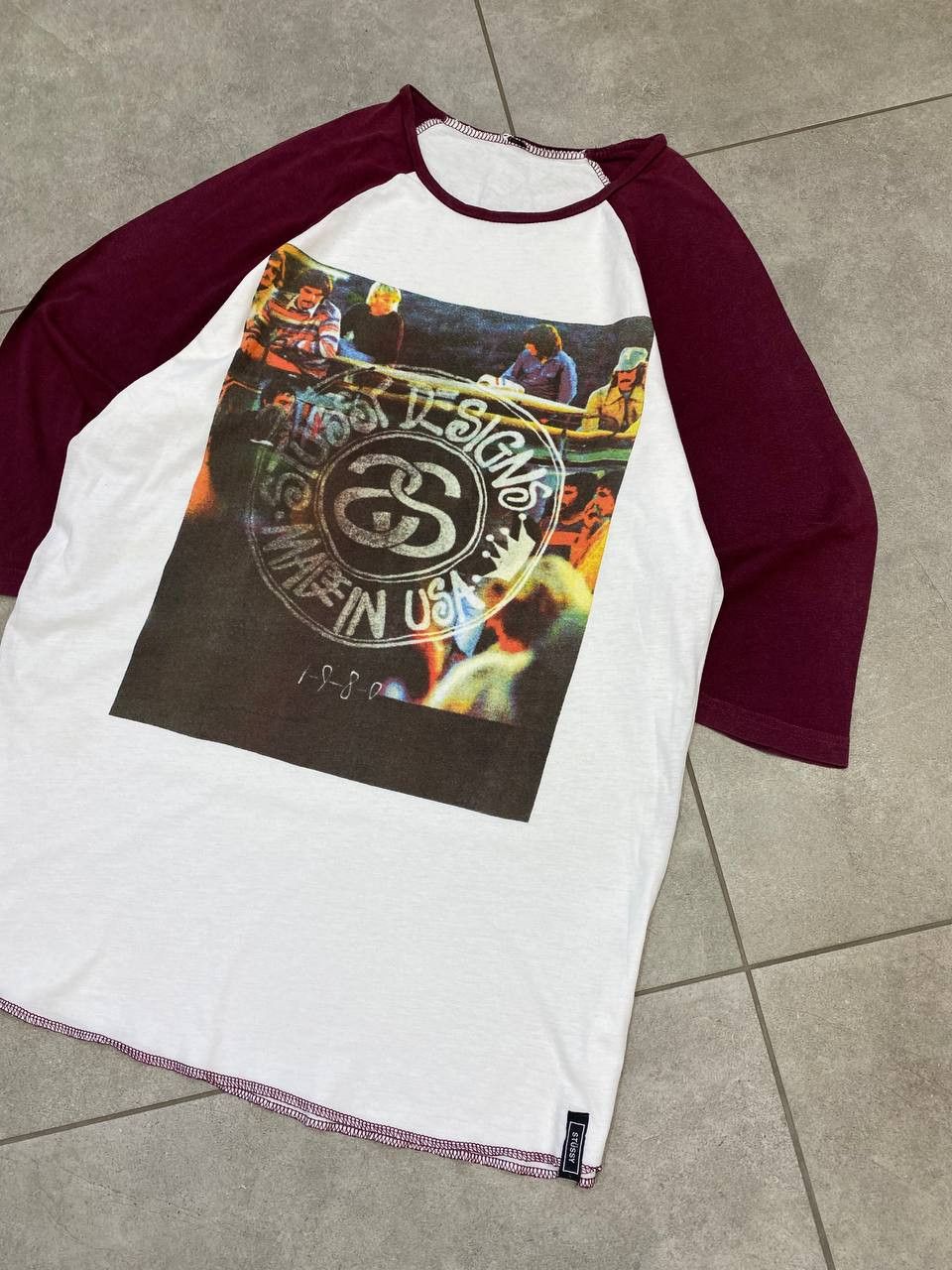 Stussy Vintage Stussy Designs Two-Tone 3/4 Sleeve T-Shirt Size US M / EU 48-50 / 2 - 6 Thumbnail