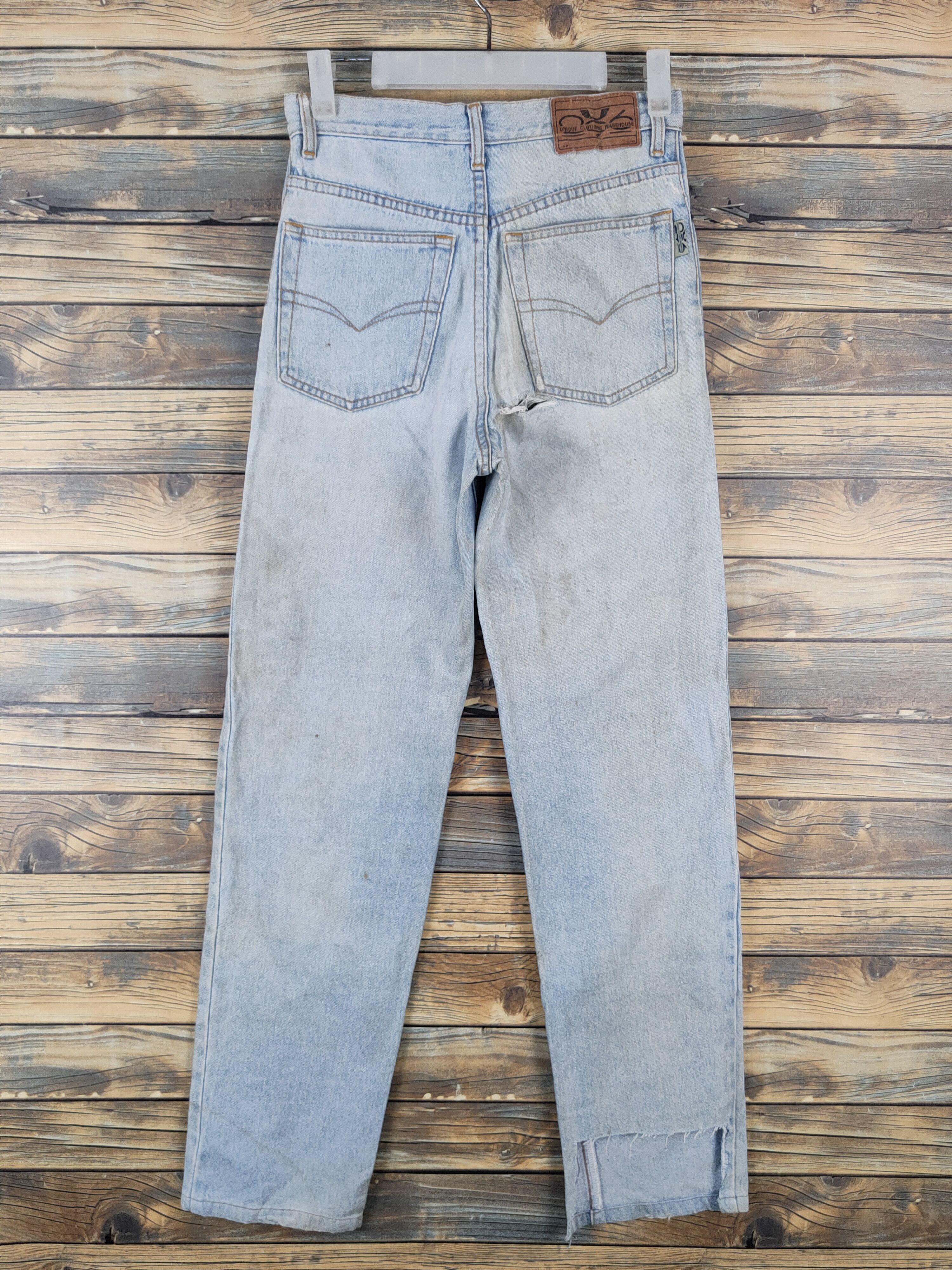 Uniqlo Uniqlo vintage Light Blue Distressed Ripped Jeans #W1413 Size US 27 - 7 Thumbnail