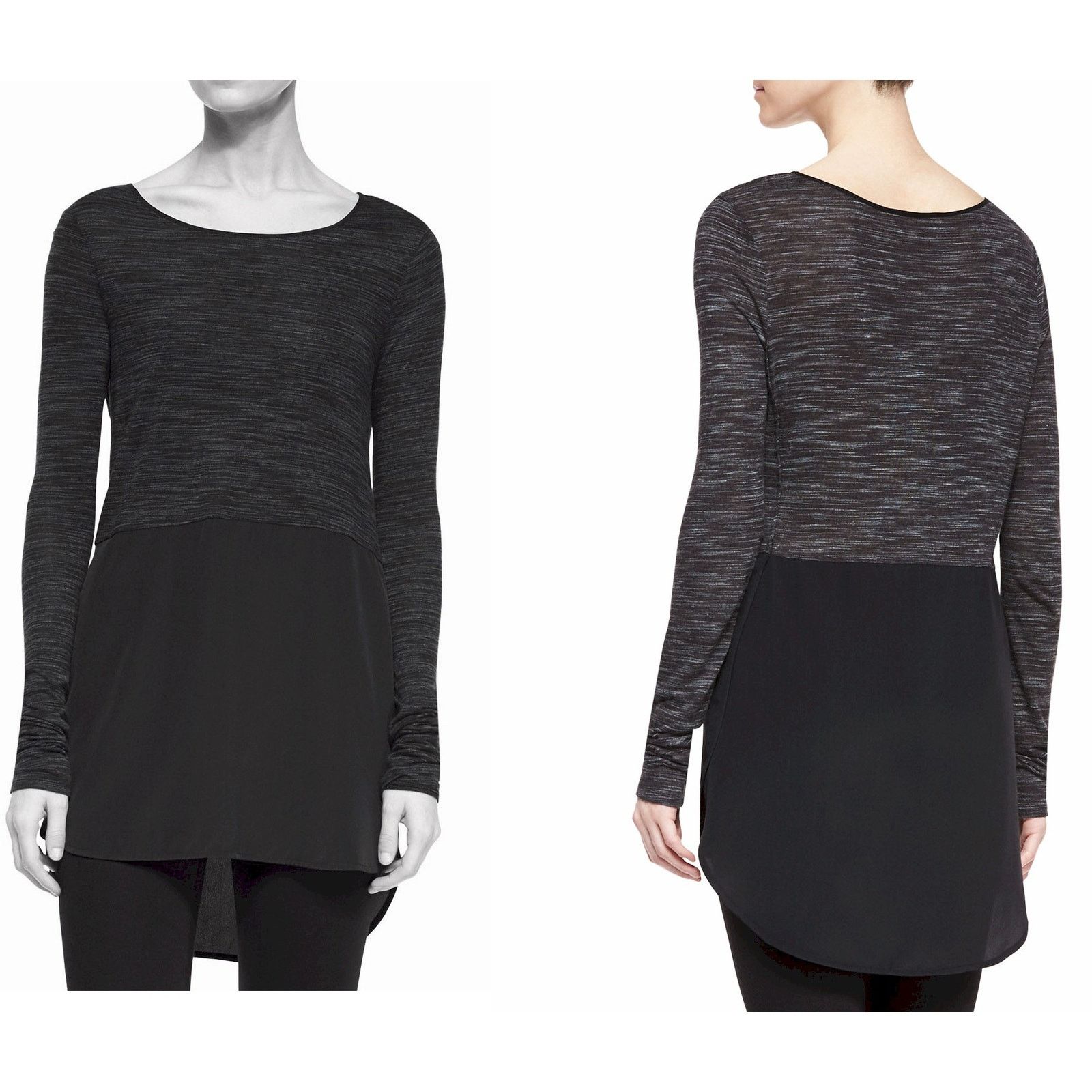 Vince VINCE Tunic Top Blouse XS Long Sleeve Pullover Layered Look Size XS / US 0-2 / IT 36-38 - 2 Thumbnail