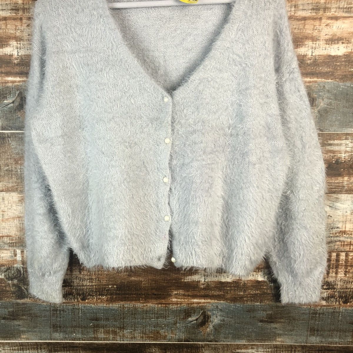 Japanese Brand DL Retro Girl Blue Cardigan Knitwear #C326 Size M / US 6-8 / IT 42-44 - 3 Thumbnail