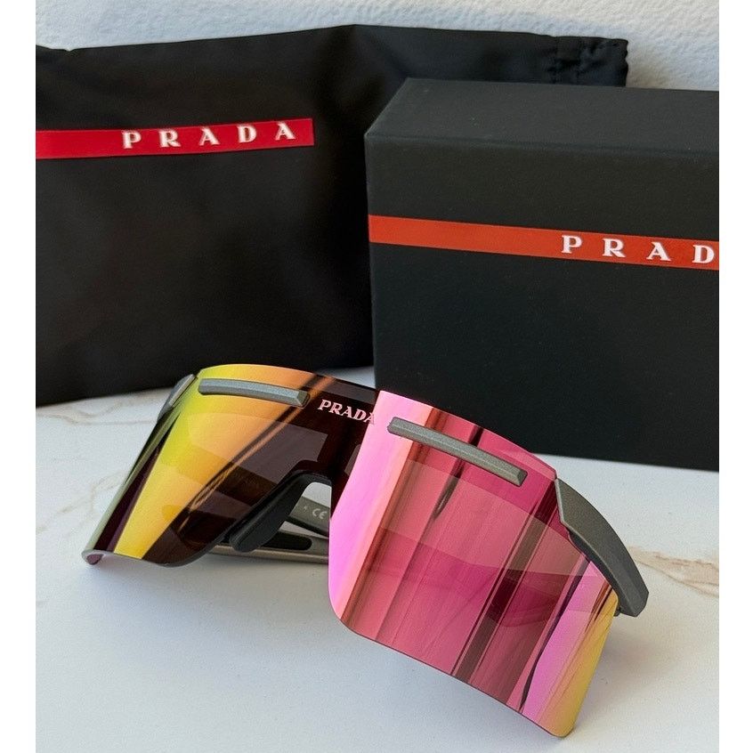 Prada NEW Prada Sport PS B06S Mirrored Sunglasses in Grey $569 Size ONE SIZE - 1 Thumbnail