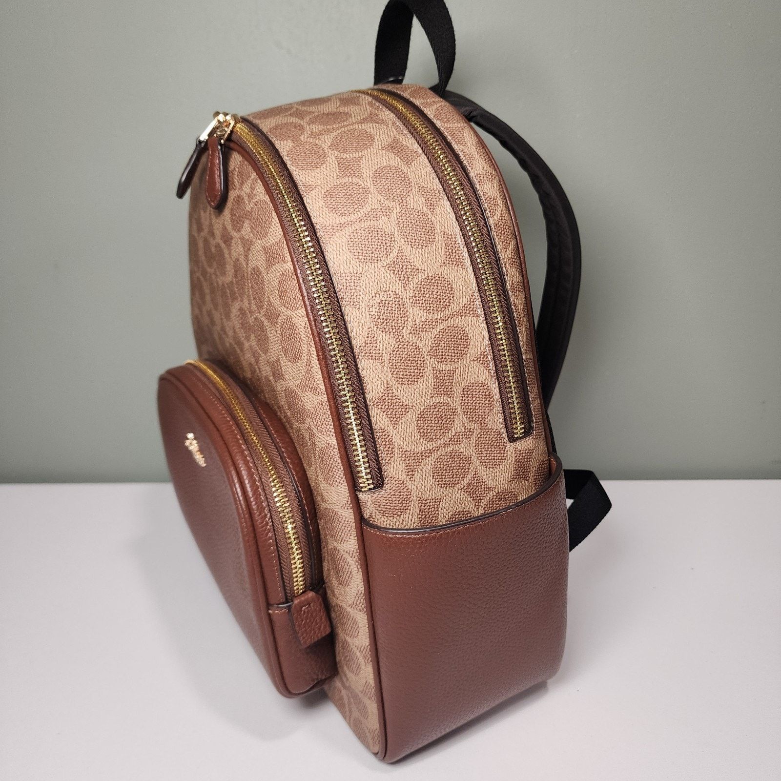 Coach NWT Coach CZ176 Court Backpack Gold Tan Brown Size ONE SIZE - 2 Thumbnail