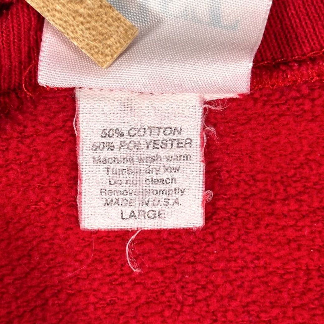 Vintage VINTAGE Christmas Sweater Shirt Adult MEDIUM Red Santa 90s Raglan 1st Class USA Mens Size US M / EU 48-50 / 2 - 5 Thumbnail