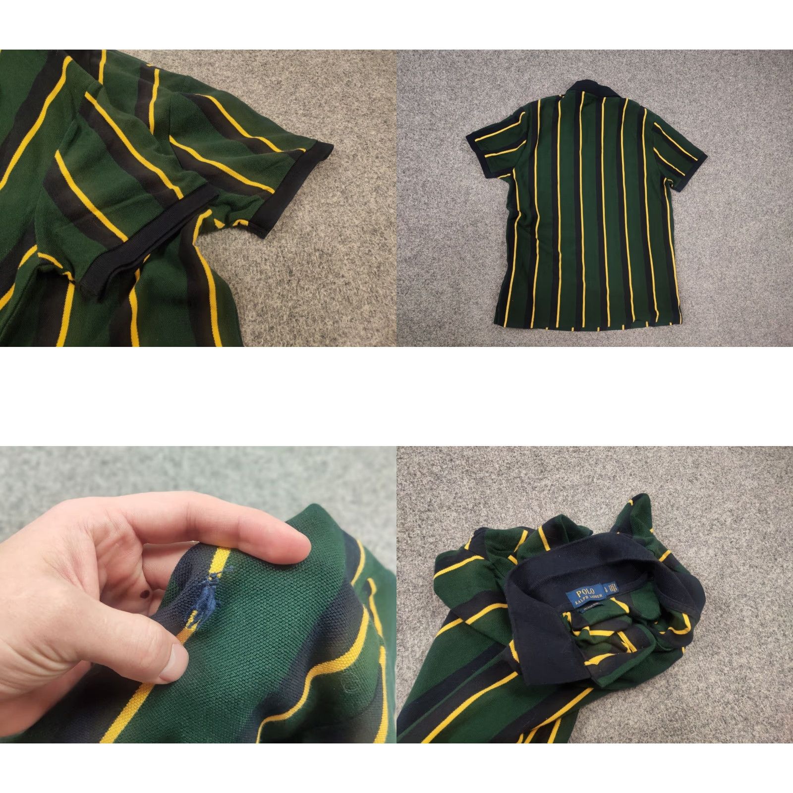 Polo Ralph Lauren Polo Ralph Lauren Polo by Ralph Lauren T Shirt green striped crew neck adult L shirt Size US L / EU 52-54 / 3 - 8 Thumbnail