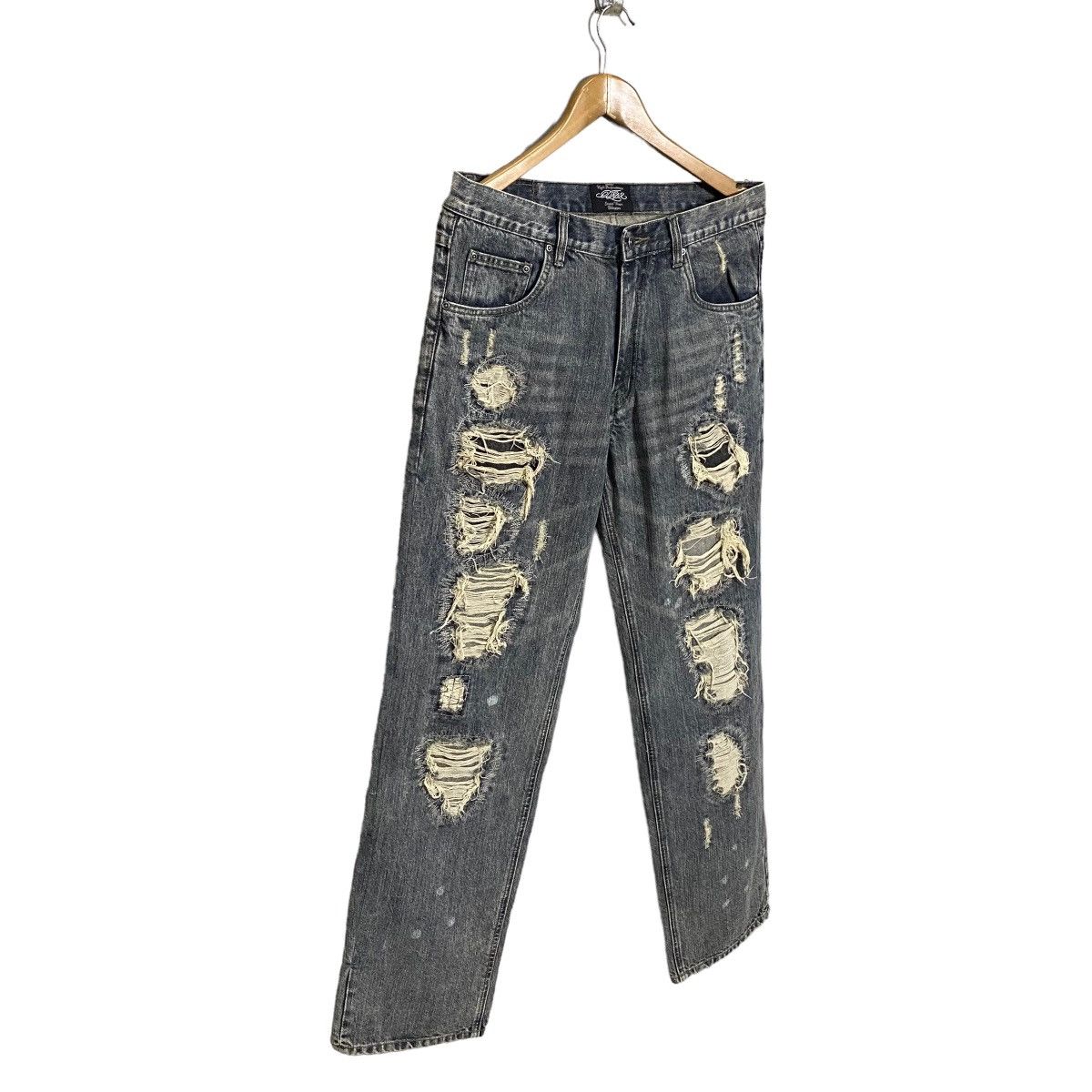 Japanese Brand Dhoper patchwork distressed denim Size US 34 / EU 50 - 10 Thumbnail