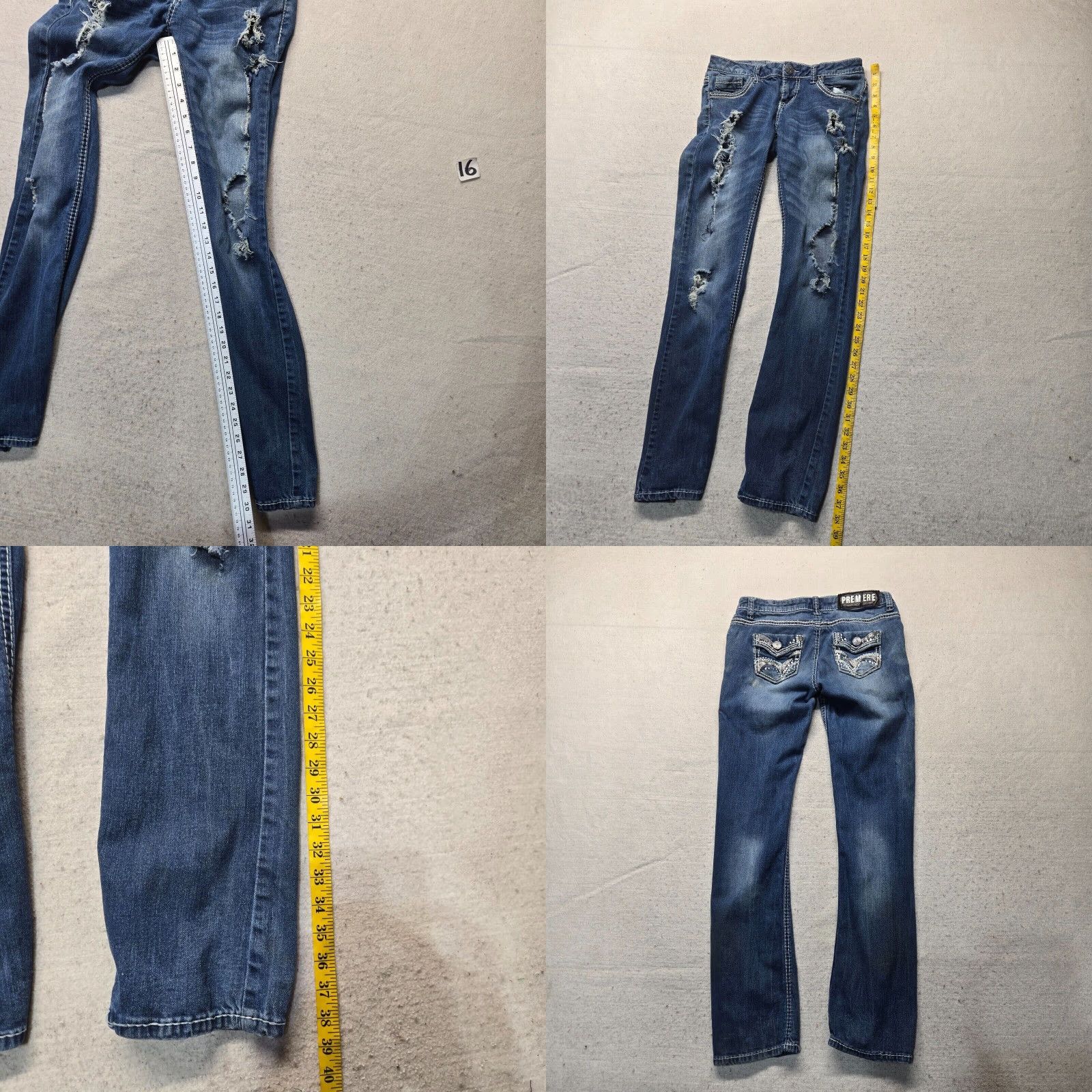 Denime Vintage Premiere Womens Jeans Low Rise Light Blue Stretch Bootcut 4 Adult Denim Size 27" / US 4 / IT 40 - 8 Thumbnail