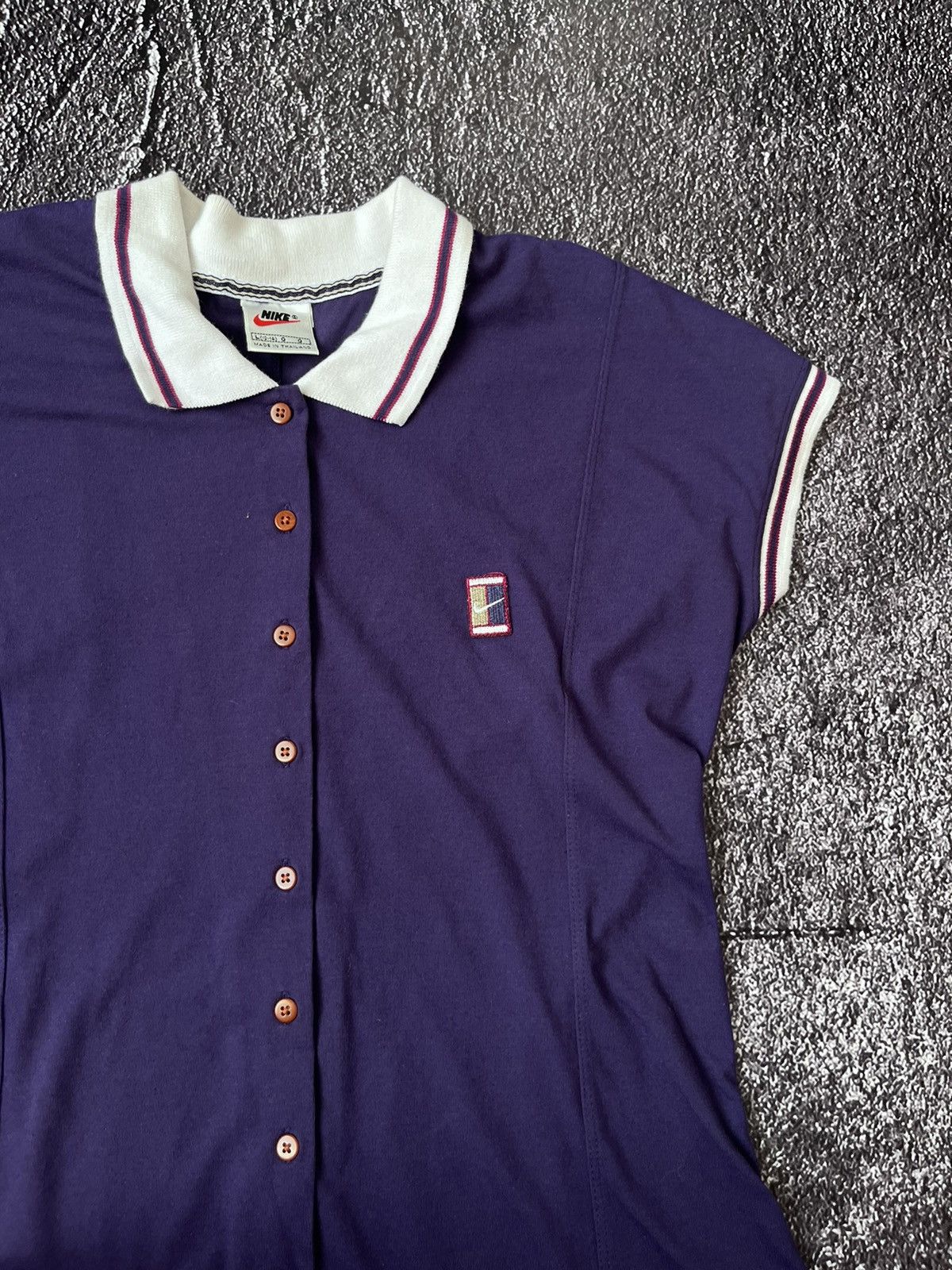 Nike Nike Court Vintage Tennis Dri-Fit Purple Dress Size L Size L / US 10 / IT 46 - 6 Thumbnail