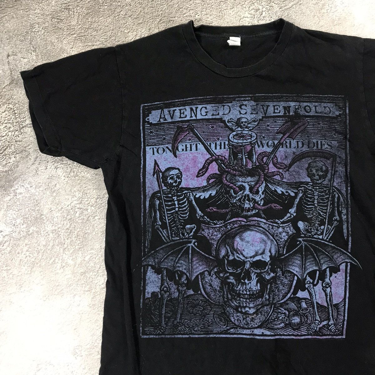 Vintage Vintage 90s Avenged Sevenfold Band Tee Graphic Punk Dark S Size US S / EU 44-46 / 1 - 3 Thumbnail