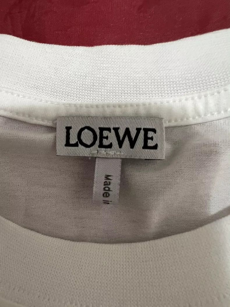 Loewe LOEWE White short sleeves with embroidery logo Size US M / EU 48-50 / 2 - 3 Thumbnail