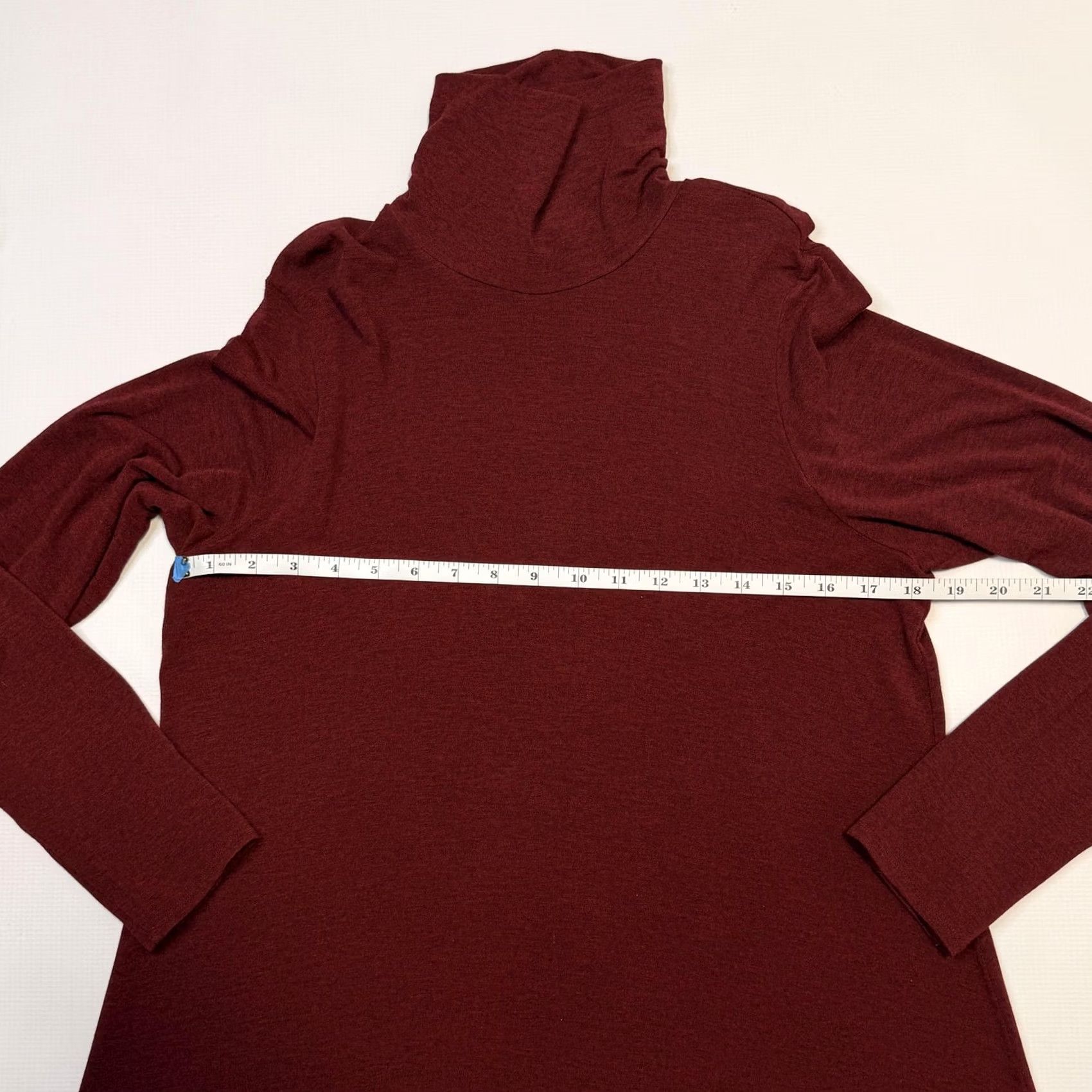 Eileen Fisher Eileen Fisher Dress Womens L Red Turtleneck Long Sleeve Swing Trapeze Jersey Size L / US 10 / IT 46 - 6 Thumbnail