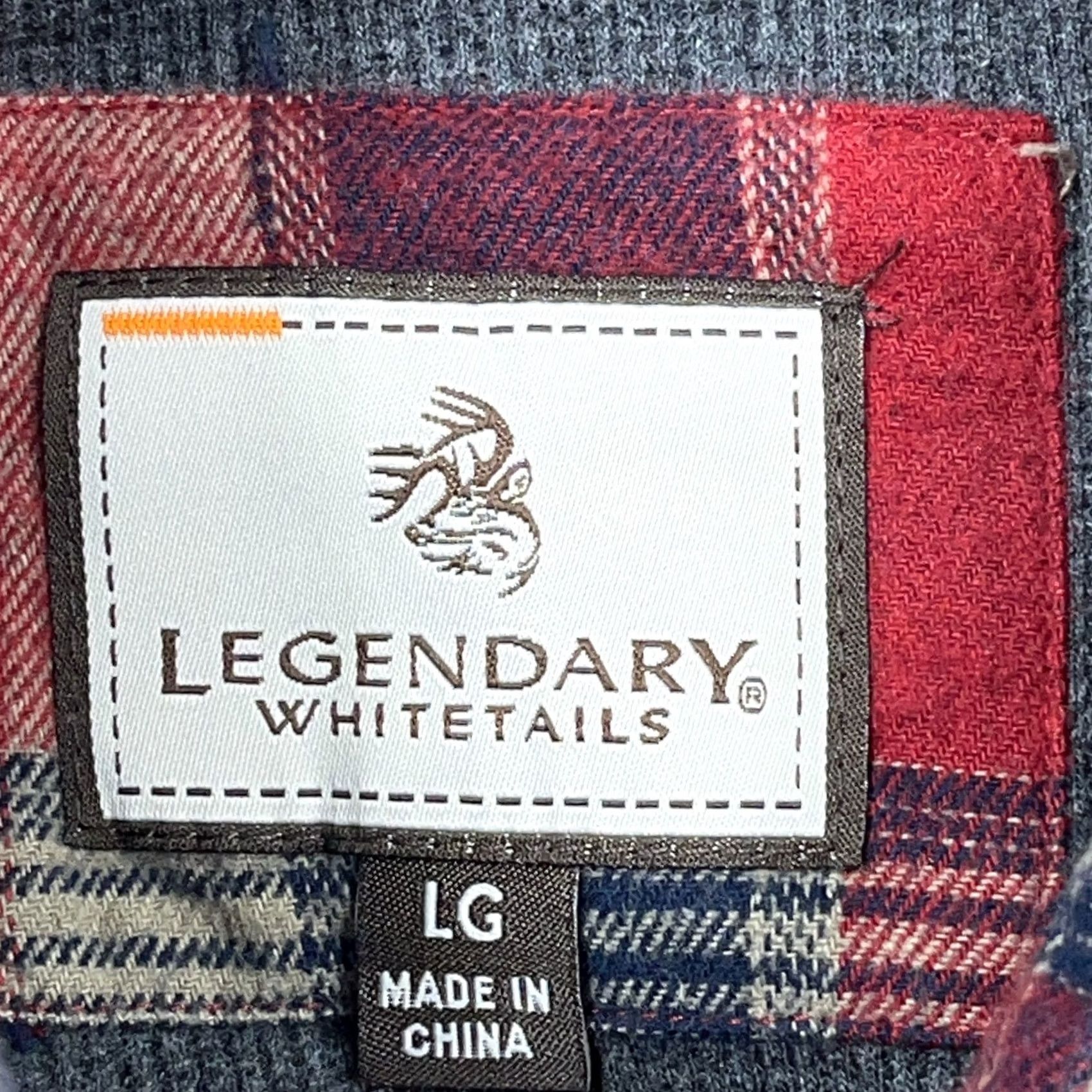 Vintage Legendary Whitetails Shacket Men Large Red Blue Flannel Shirt Jacket Lined Size US L / EU 52-54 / 3 - 3 Thumbnail