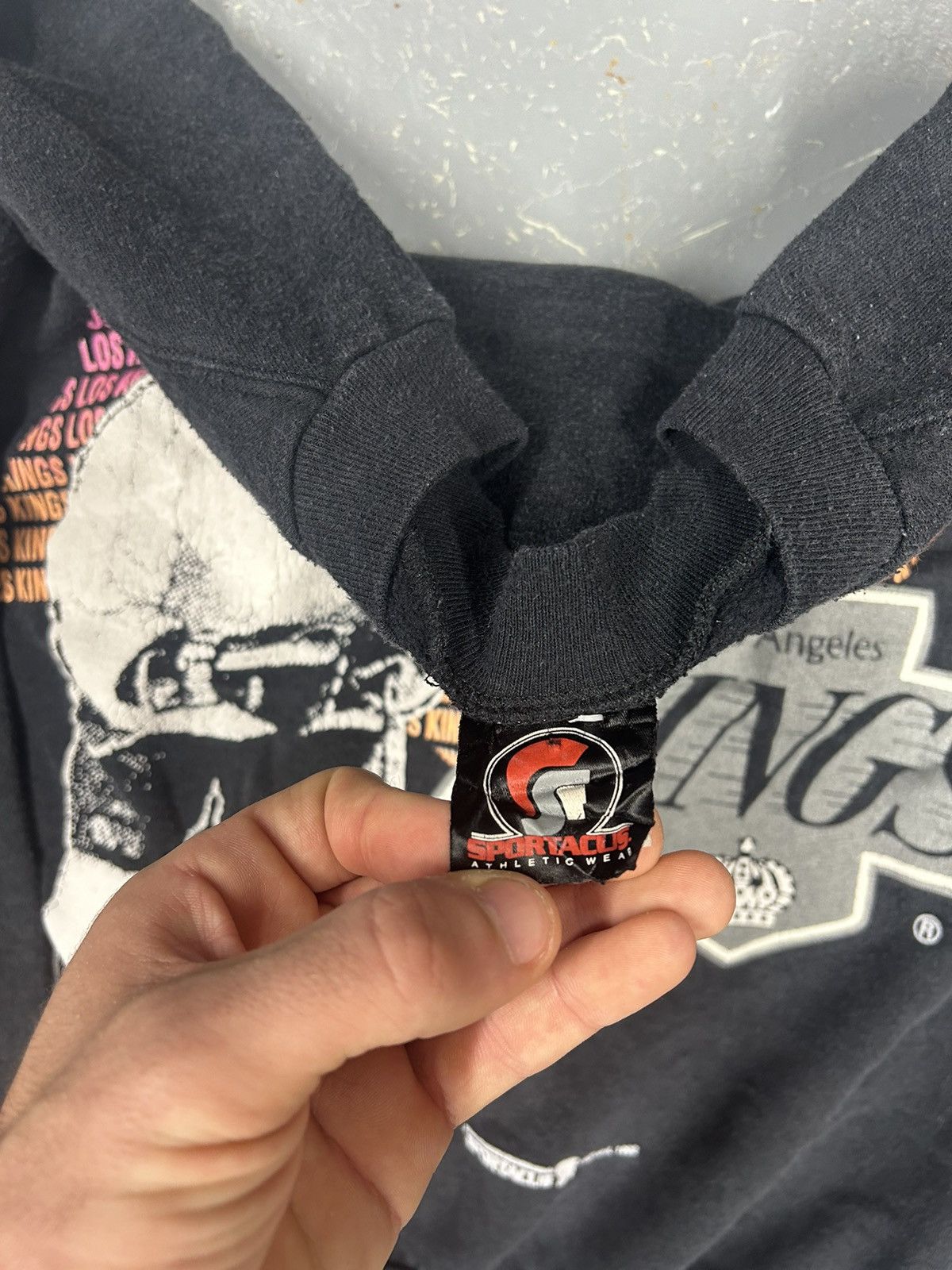 NHL × Vintage Crazy Vintage 90s Black LA Kings Pullover Crewneck Size US M / EU 48-50 / 2 - 3 Thumbnail