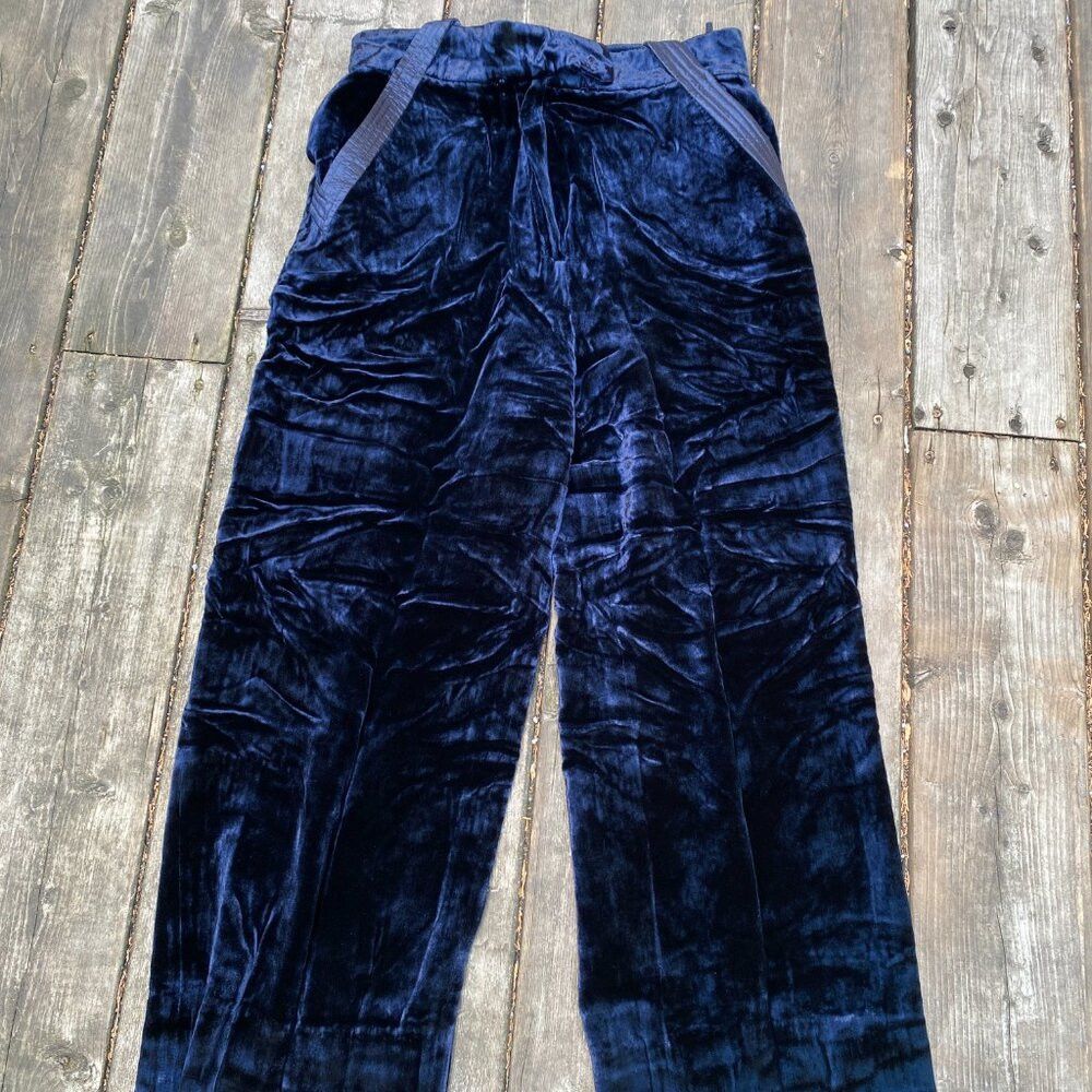 Valentino Vintage 90s Valentino Miss V Velour Silk Velvet Designer Pa Size 27" / US 4 / IT 40 - 5 Thumbnail