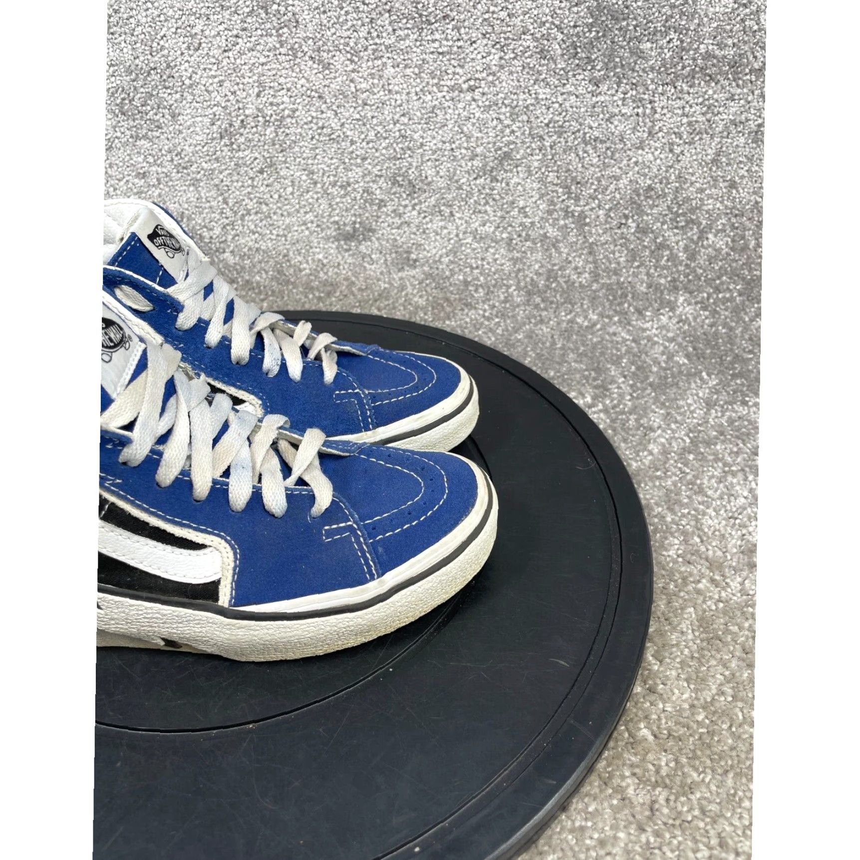 Vans Vans Womens Blue Canvas Lace Sneaker Size 5.5 Extra Large XL White Lightning Bolt Size US 5.5 / IT 35.5 - 5 Thumbnail