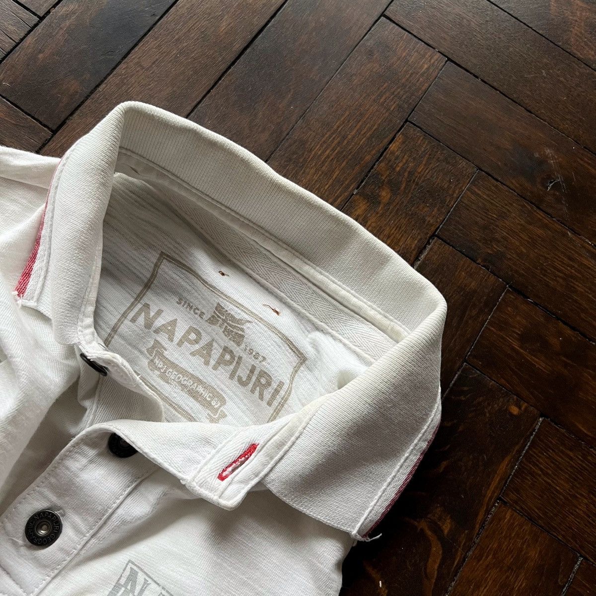Napapijri Napapijri Mens White Polo Long Sleeve Shirt Rugby Logo Size US M / EU 48-50 / 2 - 5 Thumbnail