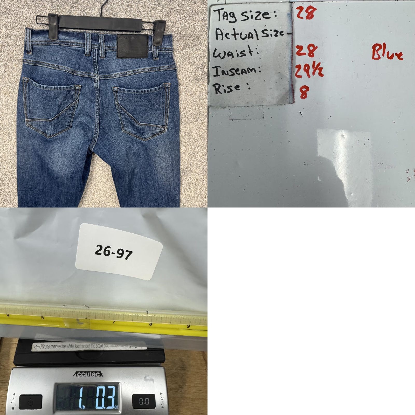 Empyre Empyre Redoil Jeans Mens 28x29.5 Blue Skinny Low Rise Stretch Denim Casual Size US 28 / EU 44 - 9 Thumbnail