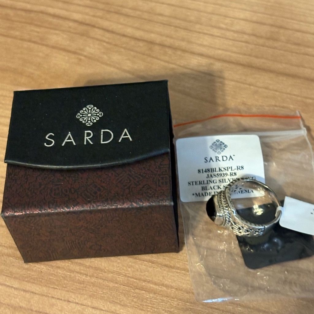 Other Sarda Sterling Silver Ring Black Spinel NWT Size ONE SIZE - 6 Thumbnail