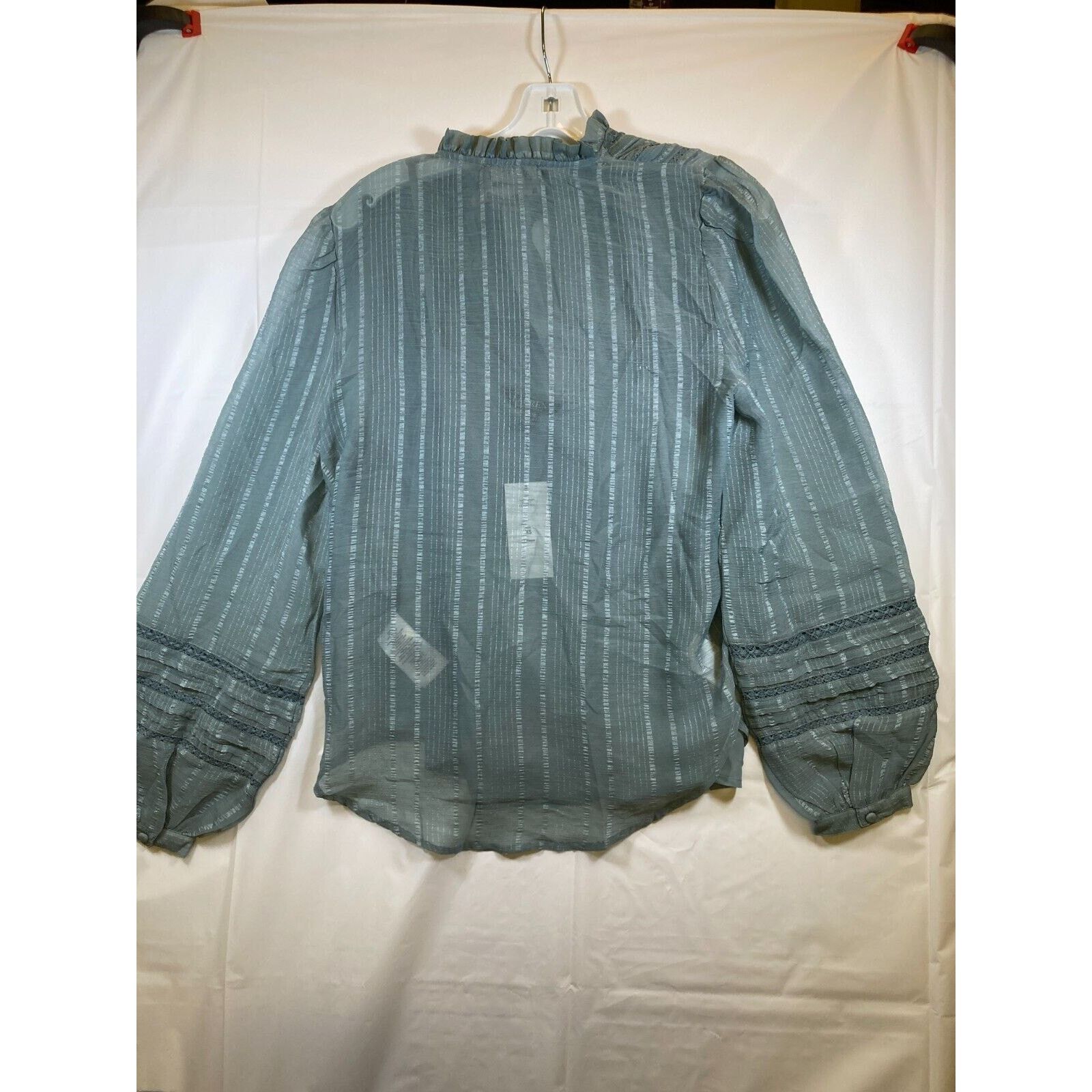 Lauren Ralph Lauren Ralph Lauren Women's Tie Neck Crinkle Blouse Green XS Size XS / US 0-2 / IT 36-38 - 7 Thumbnail
