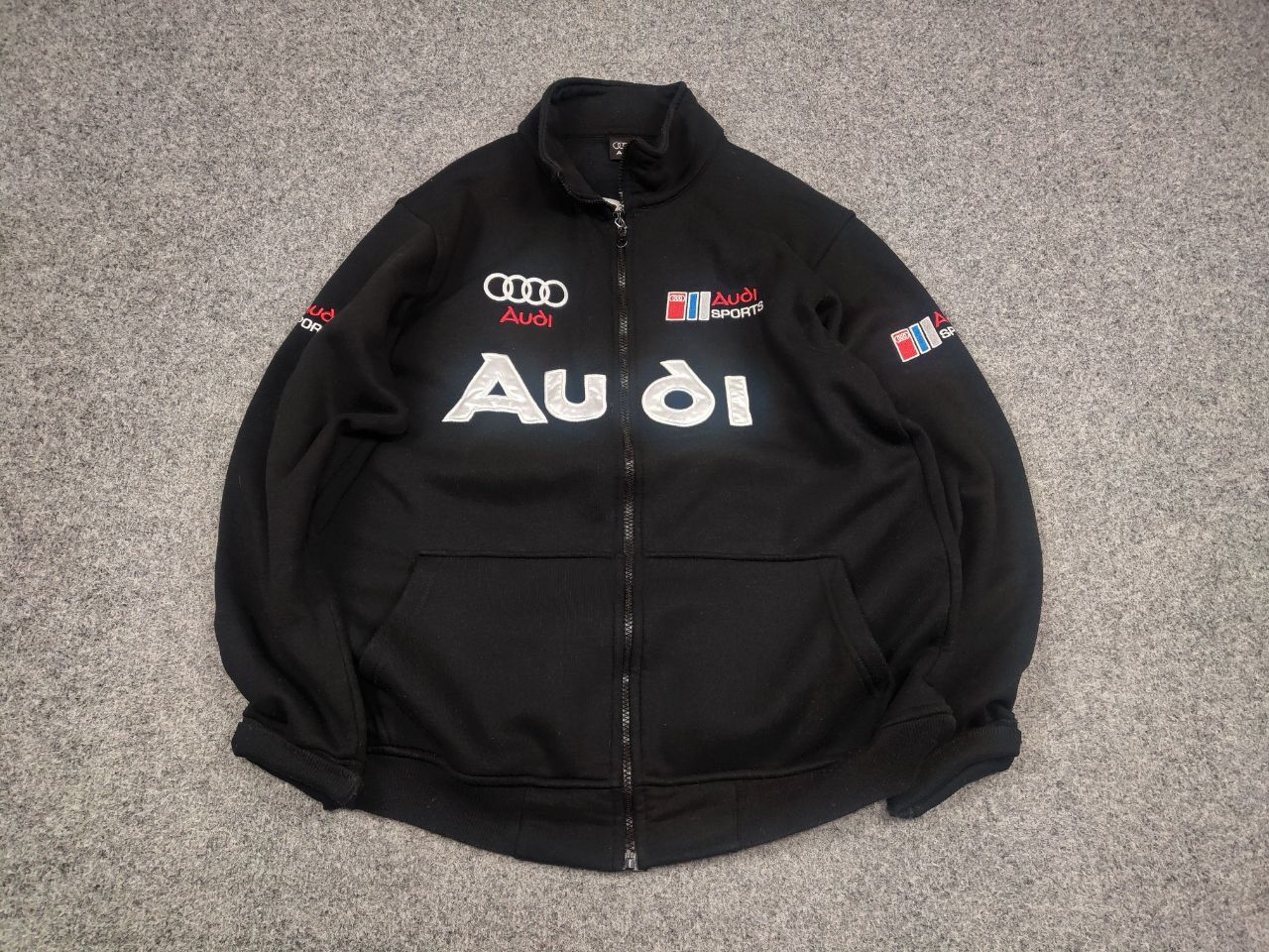 Audi Vintage Audi F1 Sports Logo Racing Full Zip Sweatshirt Y2K Size US L / EU 52-54 / 3 - 2 Thumbnail