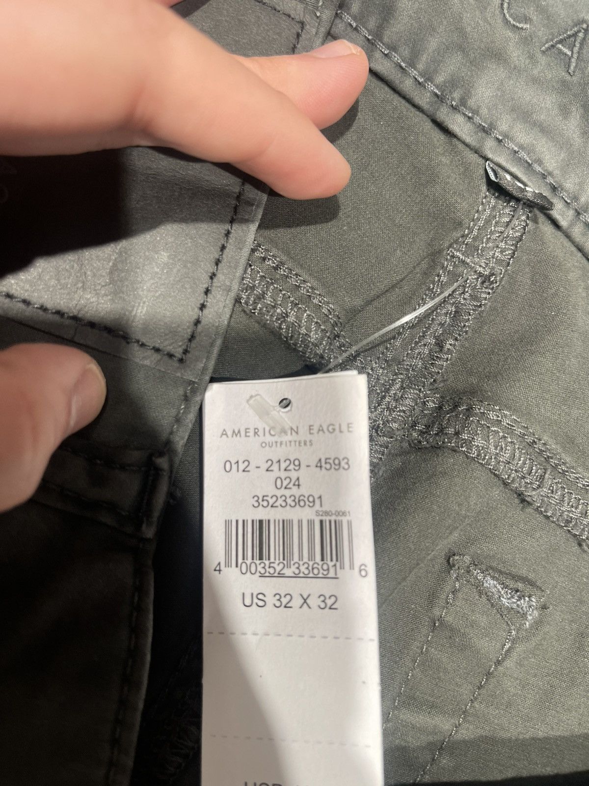 American Eagle Outfitters American Eagle slim straight soft twill 32x32 mens Dark Grey Size US 30 / EU 46 - 7 Thumbnail