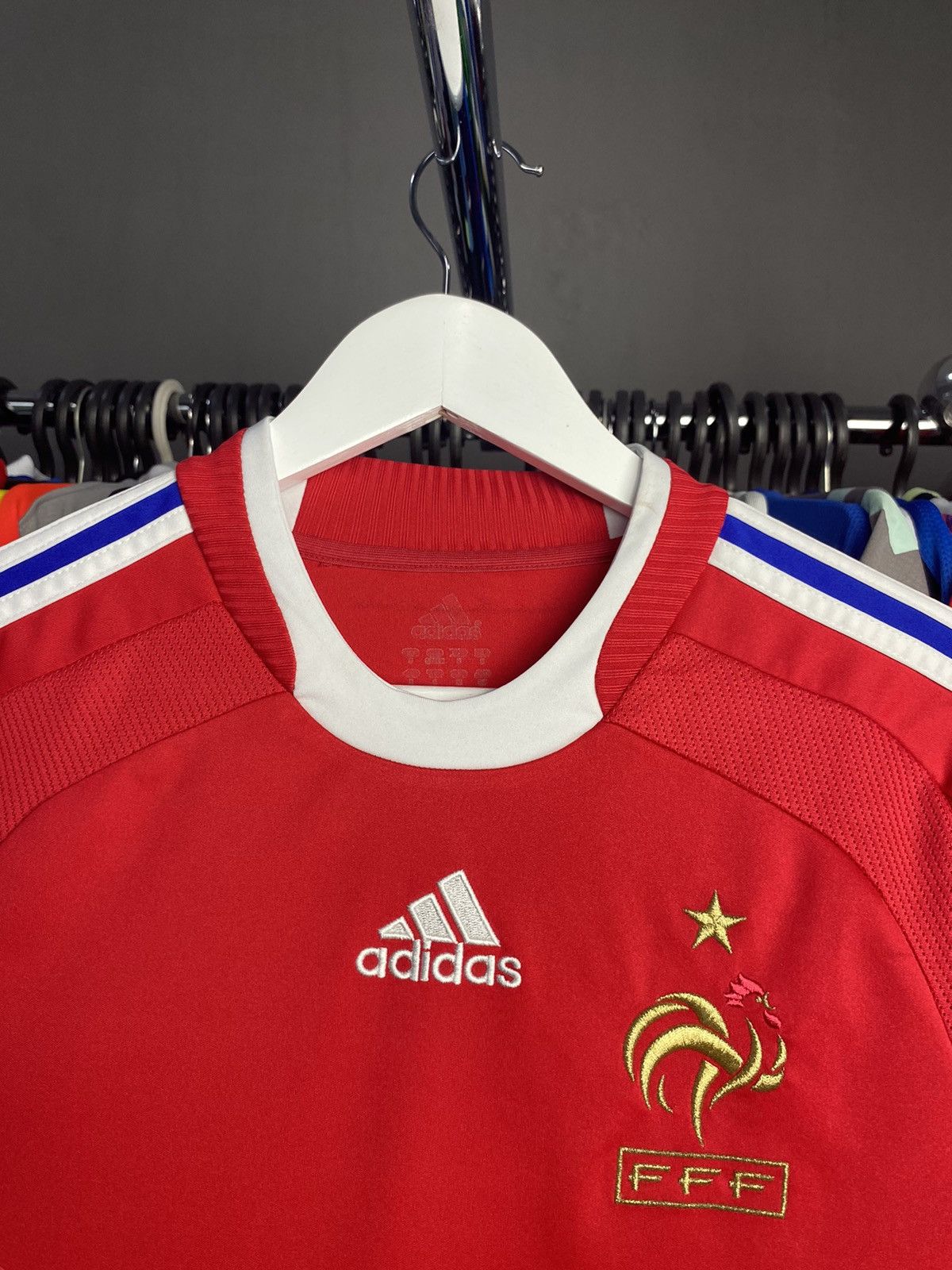 Adidas 2008/09 ADIDAS FRANCE AWAY SOCCER FOOTBALL JERSEY SHIRT Size US M / EU 48-50 / 2 - 4 Thumbnail