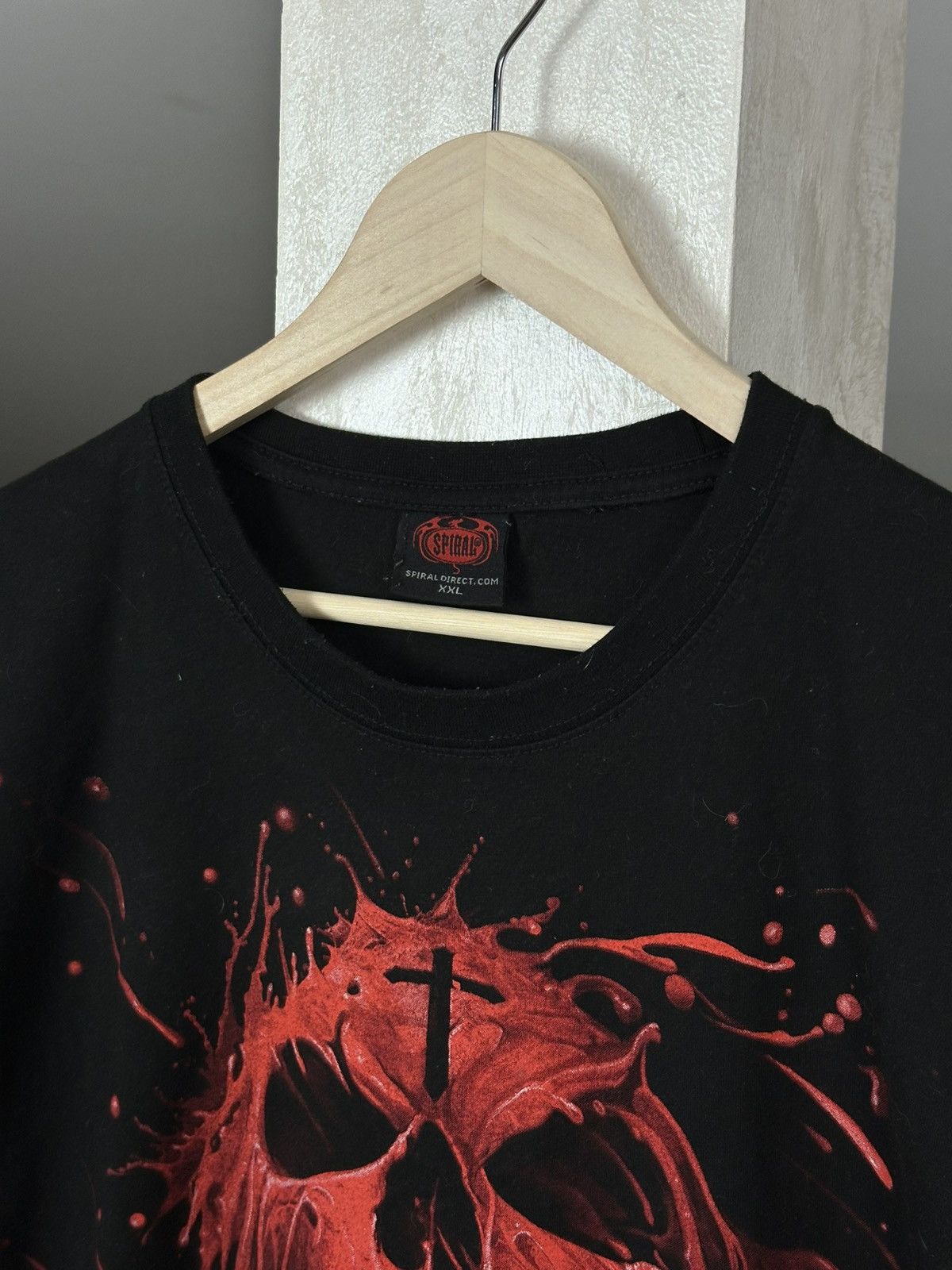 Other Vintage Y2K Fire Skull and Dragon Rock Tee Gothic Size US XL / EU 56 / 4 - 5 Thumbnail