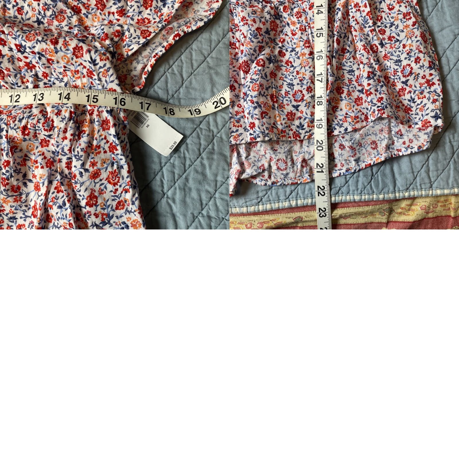 Old Navy Old Navy Women's XS Floral Tiered Tie Back Flutter Blouse NWT Size XS / US 0-2 / IT 36-38 - 8 Thumbnail