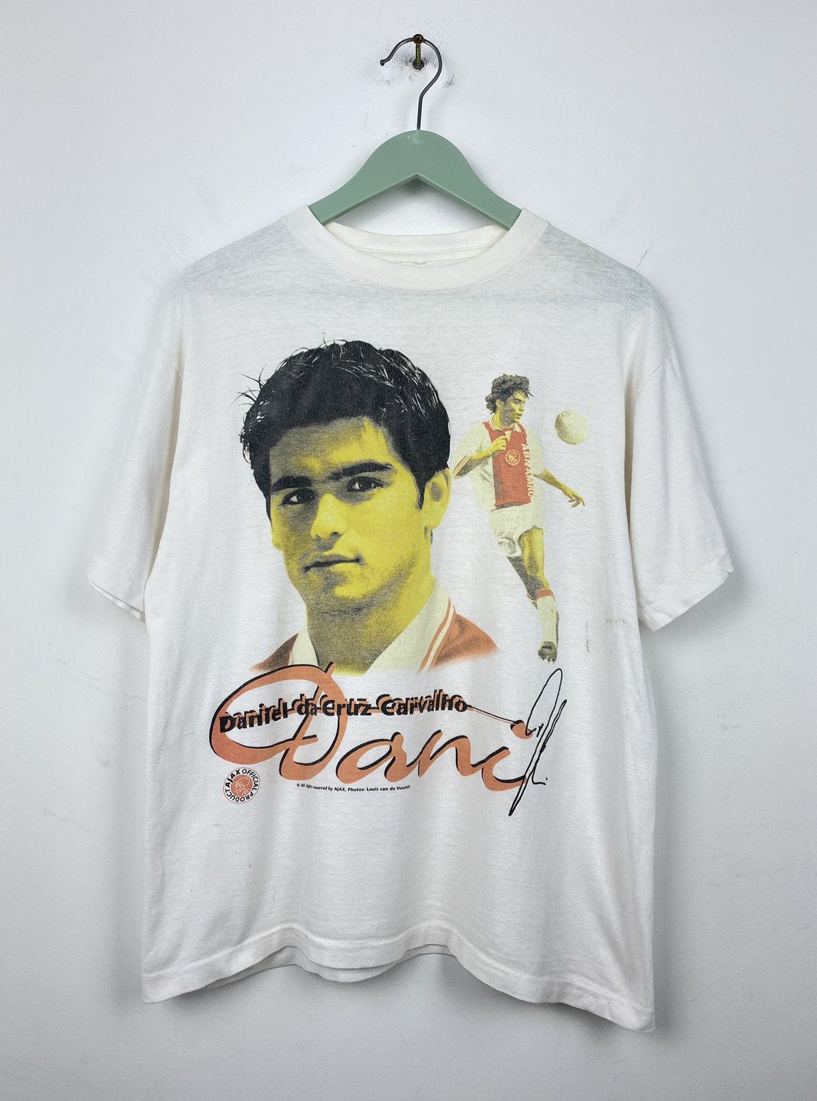 Vintage Vintage Ajax Dani da Cruz Carvalho Soccer T Shirt PSG Milan Size US M / EU 48-50 / 2 - 1 Thumbnail