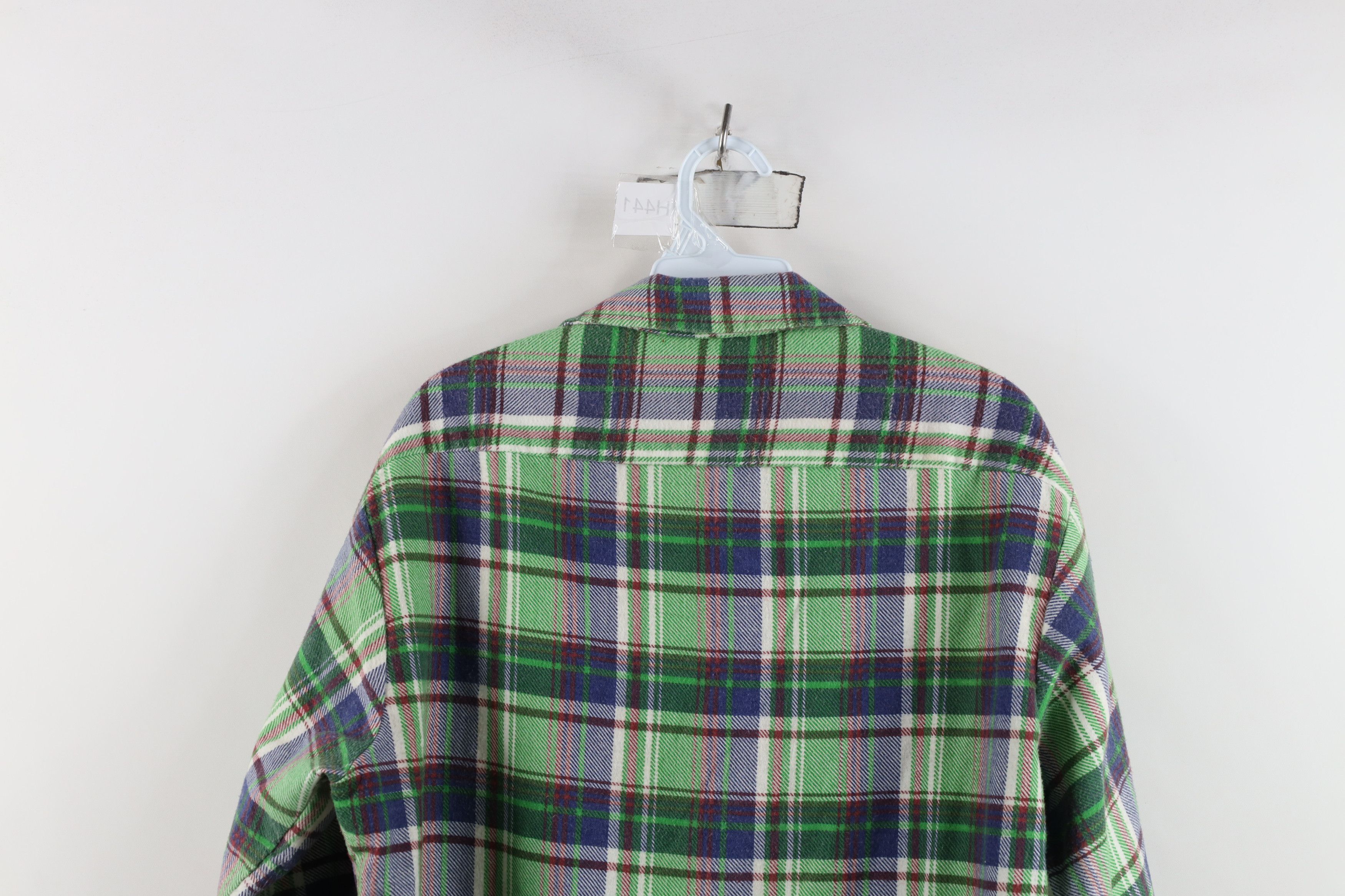 Vintage Vintage 70s Streetwear Flannel Collared Polo Shirt Plaid USA Size US M / EU 48-50 / 2 - 9 Thumbnail