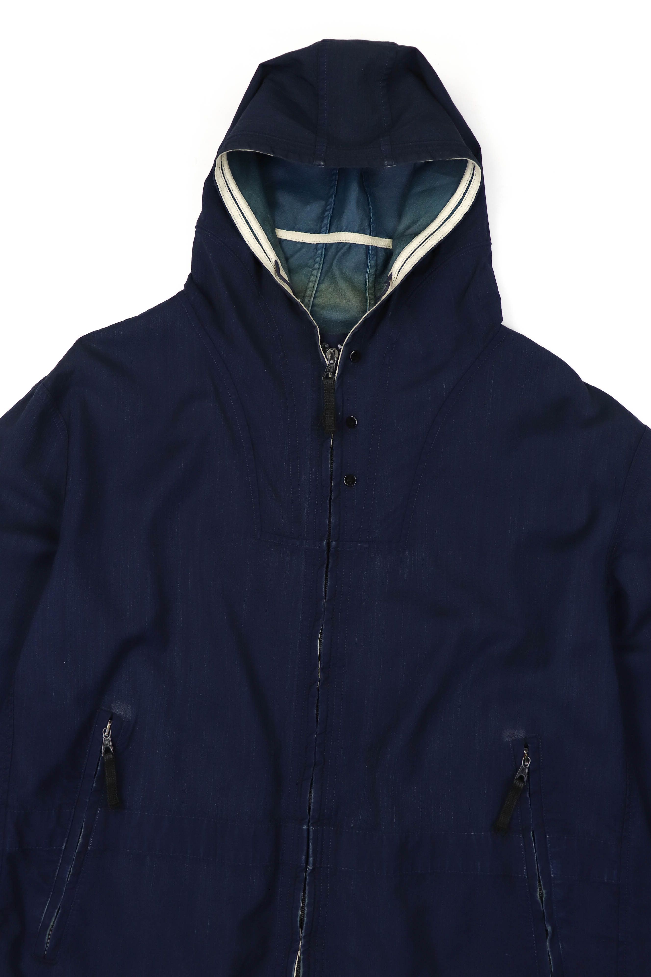 Stone Island Stone Island SS’01 Vintage 00s Virgin Wool Hooded Zip Jacket Size US XL / EU 56 / 4 - 3 Thumbnail
