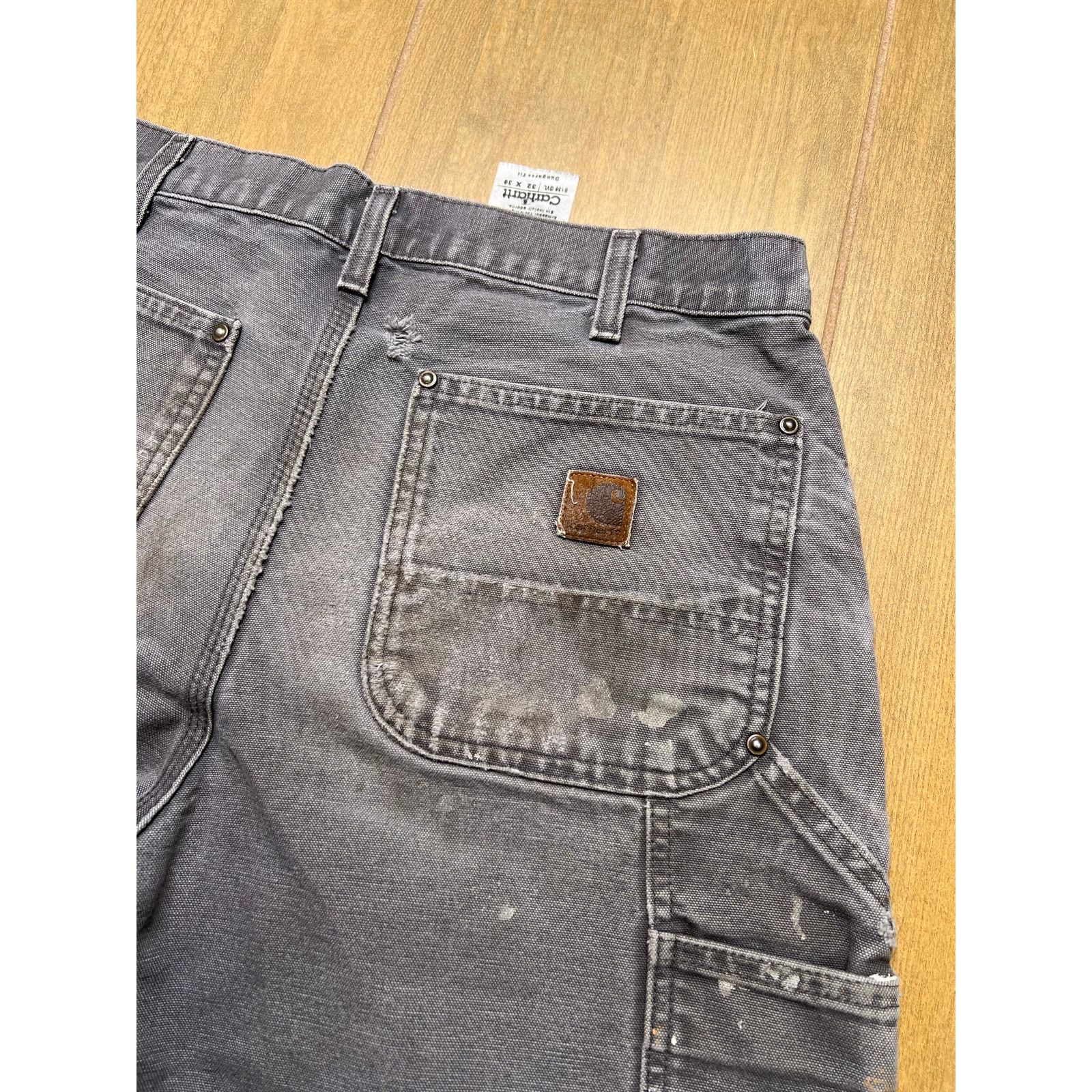 Carhartt Carhartt B139 GVL Gray Dungaree Double Knee Pants 32x32 Size US 32 / EU 48 - 13 Thumbnail