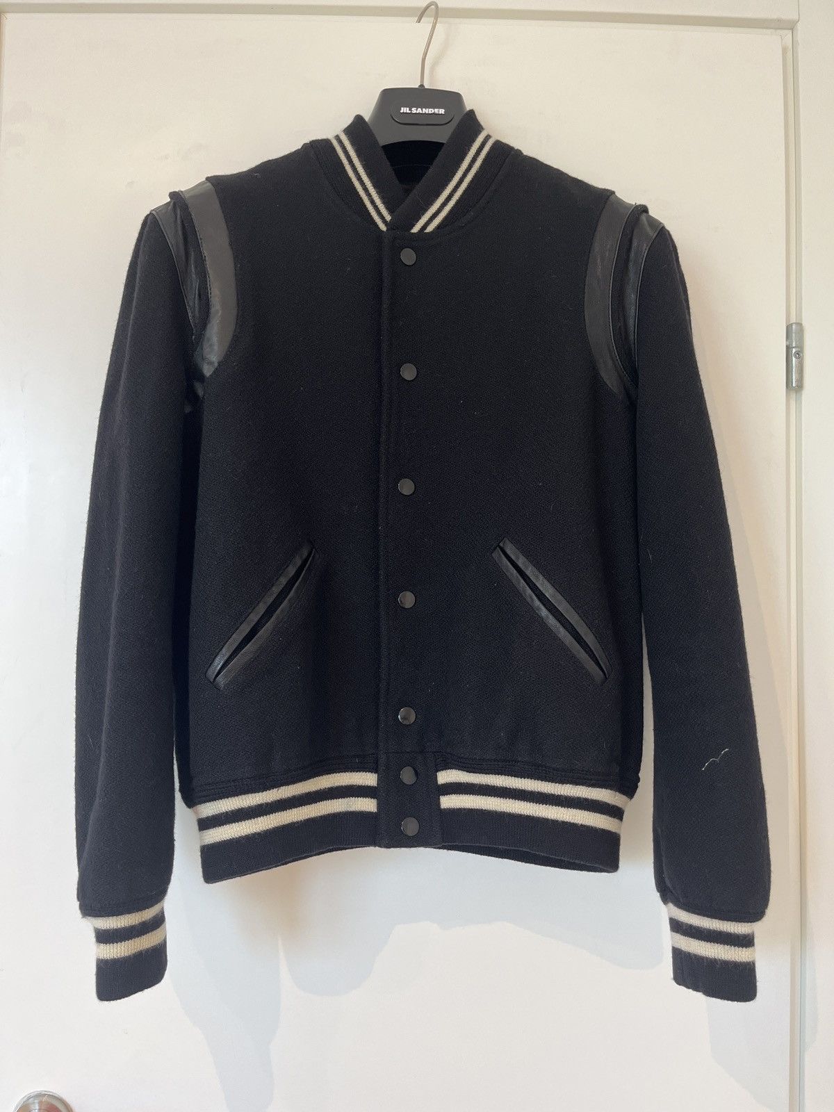 image of Saint Laurent Paris Full Black Teddy Jacket Saint Laurent, Men's (Size Medium)