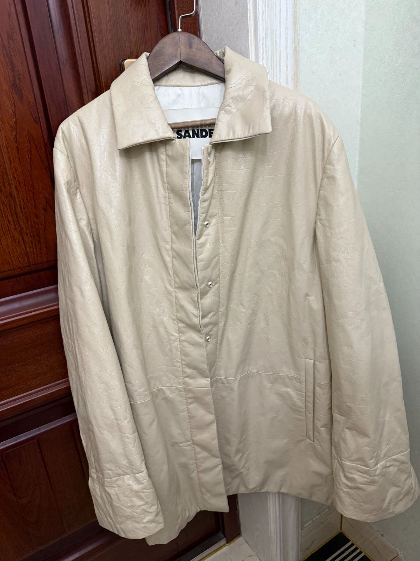 Jil Sander Jil Sander Oversized Leather Jacket 9/10 Authentic Size XS / US 0-2 / IT 36-38 - 2 Thumbnail