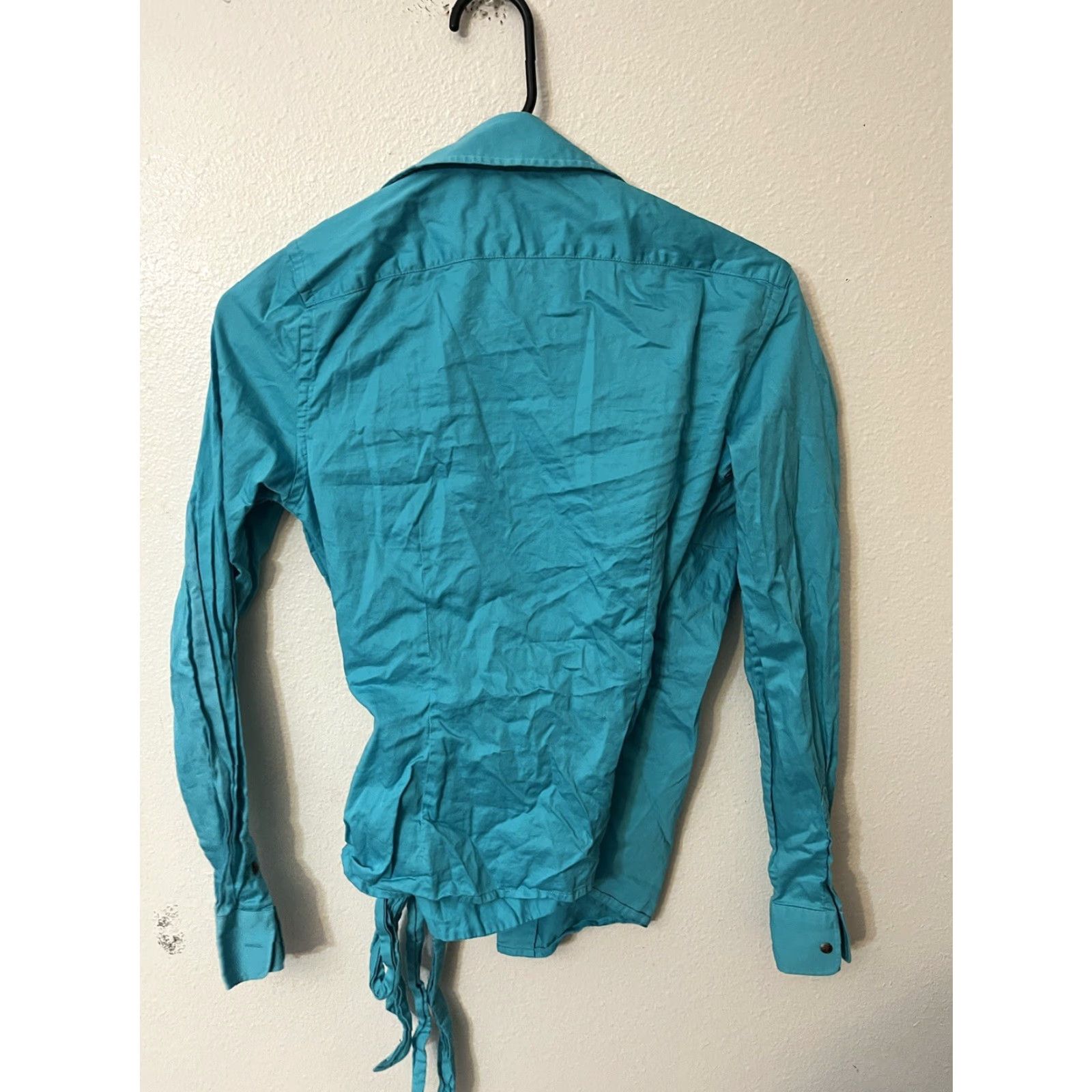 Ralph Lauren VINTAGE Ralph Lauren Blouse Women XS Blue Cropped Shirt Preppy All Seasons Size XS / US 0-2 / IT 36-38 - 3 Thumbnail