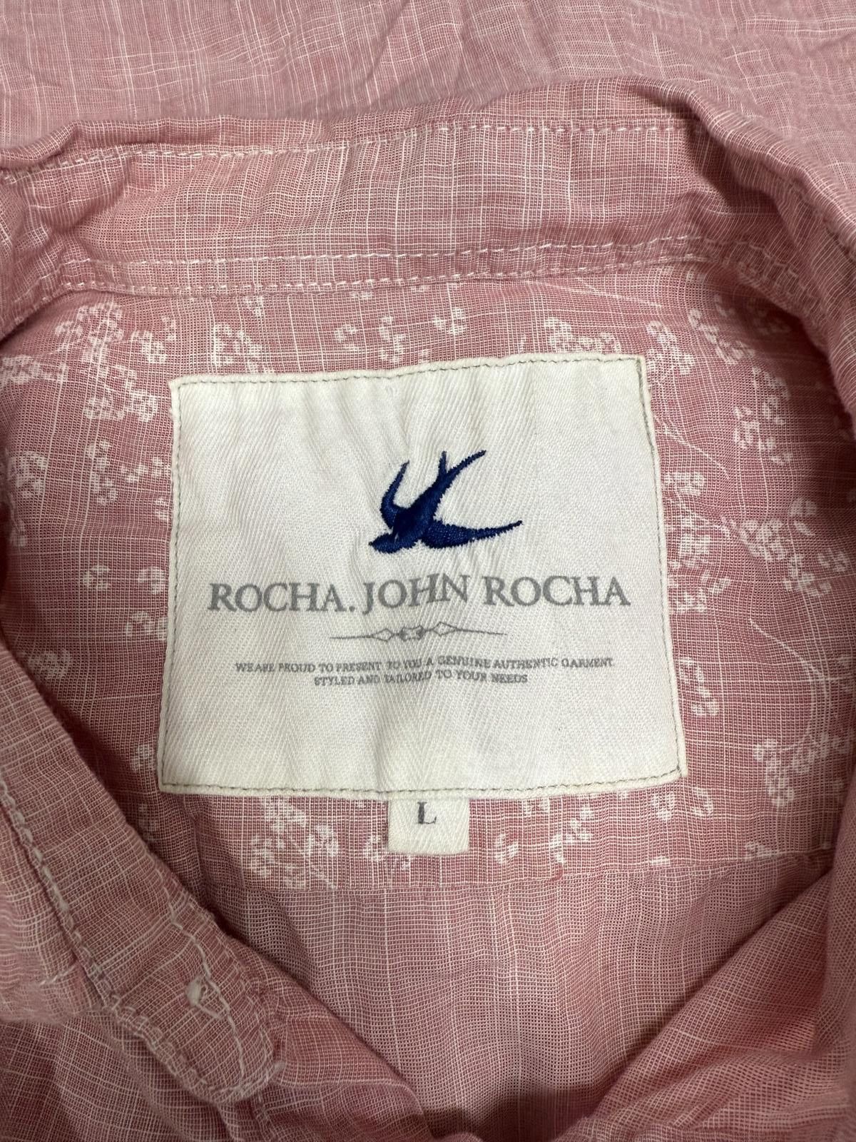 Other Rocha John Rocha Mens Pink Short Sleeve Button-Up Shirt Size US L / EU 52-54 / 3 - 4 Thumbnail