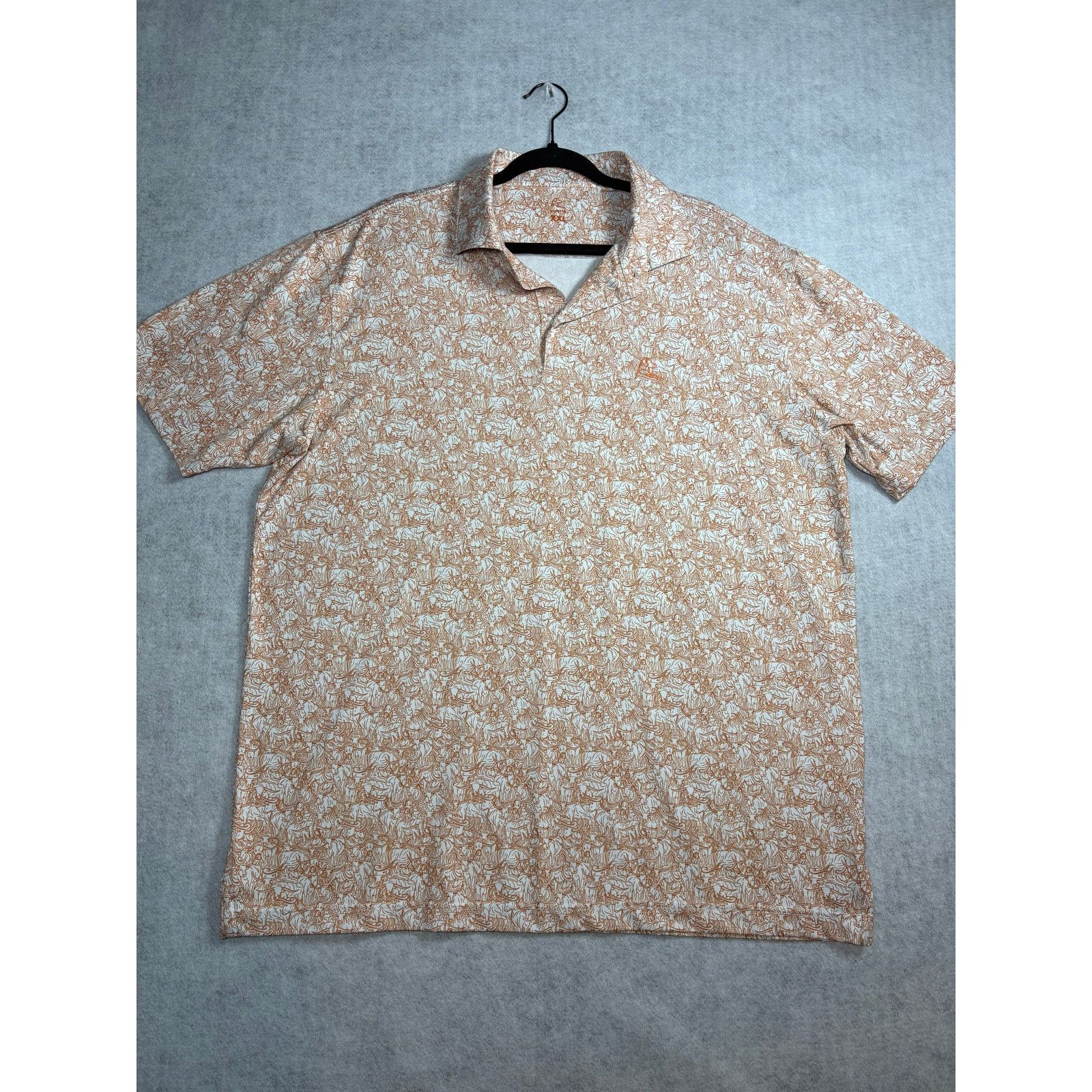 Other Rhoback Texan Polo Shirt XXL Orange Longhorn Mens Texas 0562 Size US XXL / EU 58 / 5 - 1 Thumbnail