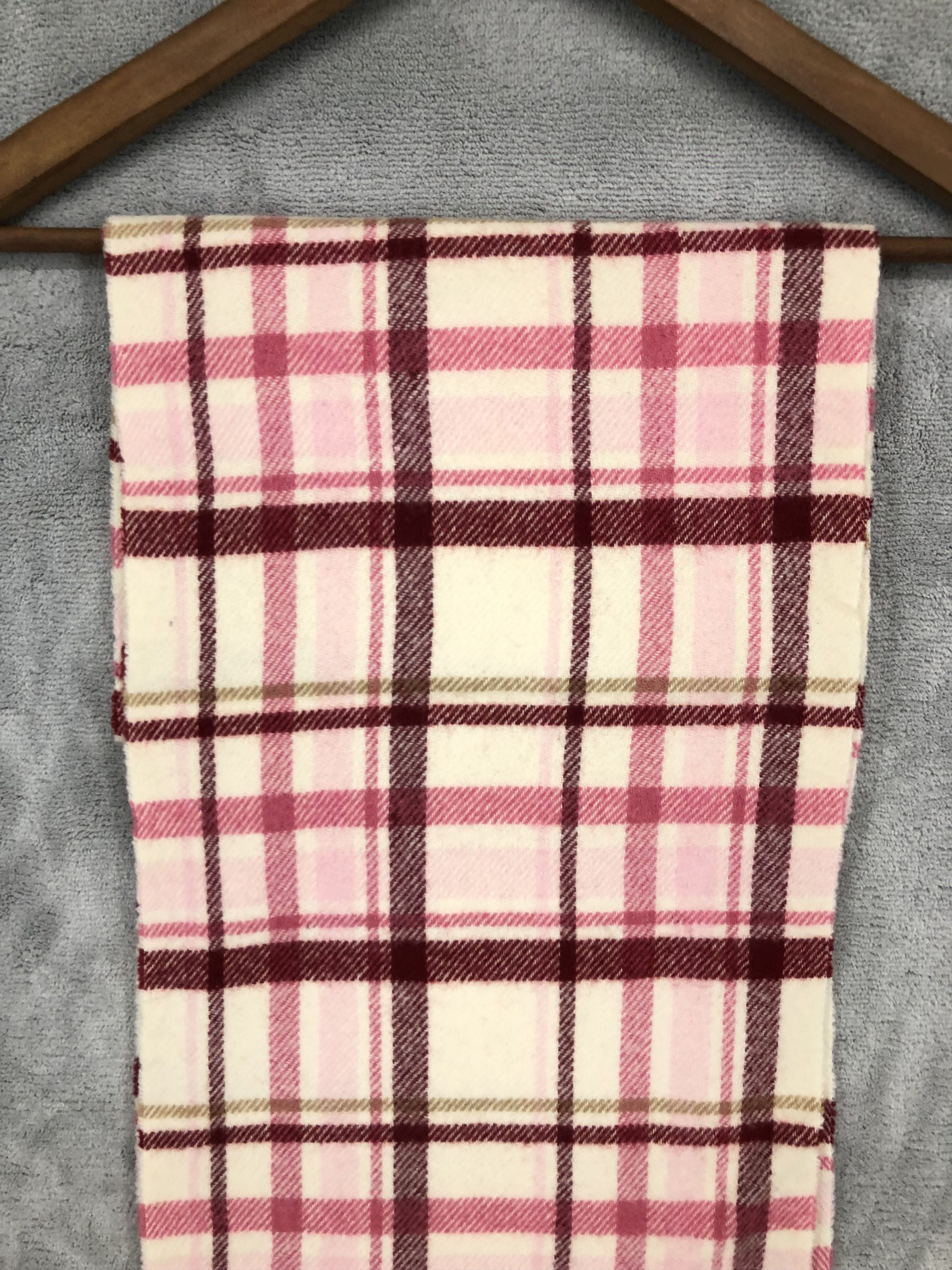 Japanese Brand East Boy Plaid Wool Scarf Muffler Neck Scarf Size ONE SIZE - 4 Thumbnail