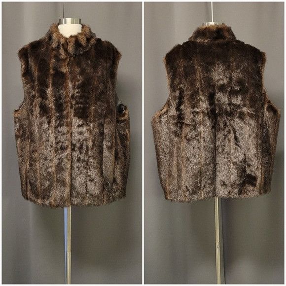 Other Donna Slayer's Fabulous Furs Brown Vegan Faux Fur Cozy Warm Size XXL / US 16-18 / IT 52-54 - 2 Thumbnail