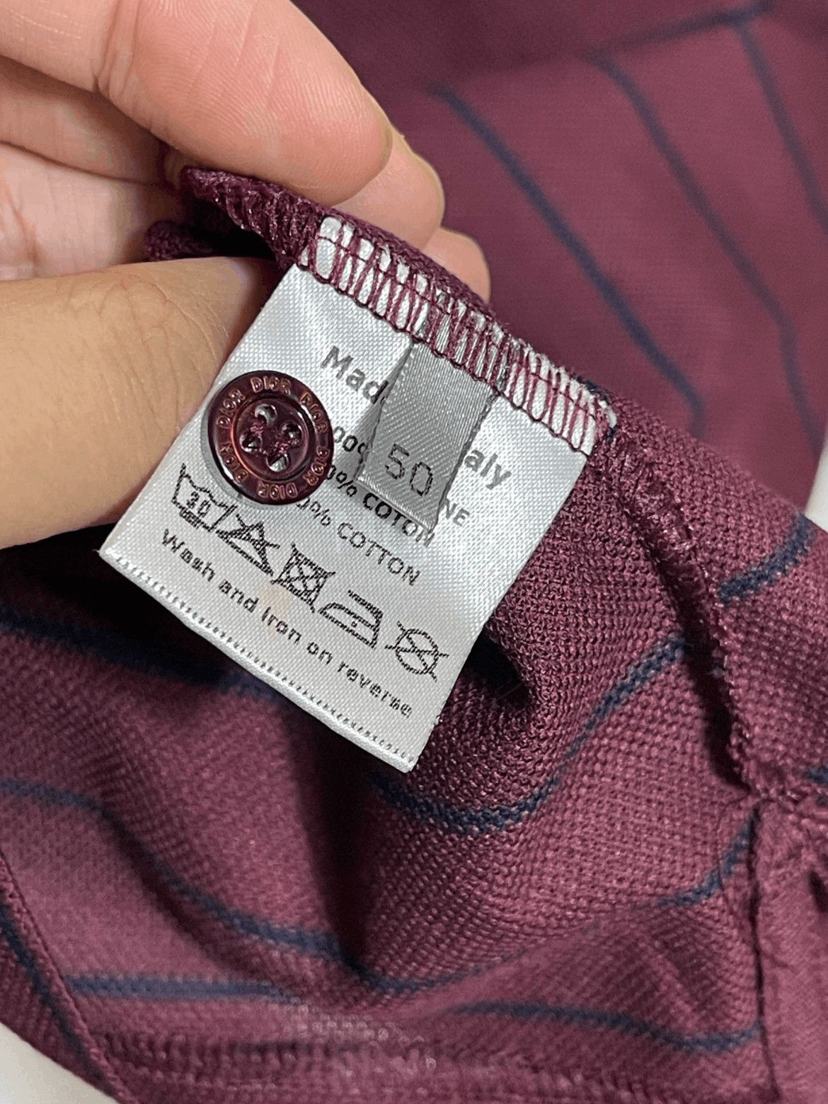 Dior Sz 50 Dior Bee Stitches Stripe Polo-2508 Size US M / EU 48-50 / 2 - 9 Thumbnail