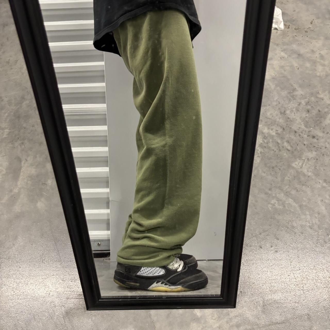 Japanese Brand × Vintage Crazy Vintage 90s Khaki Green Skater Essential Sweatpants! Size US 30 / EU 46 - 2 Thumbnail