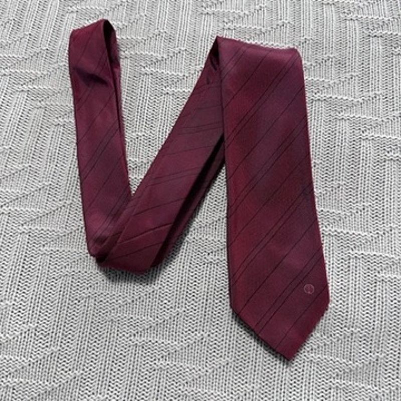 Vintage Vintage Dunhill maroon striped silkt tie Size ONE SIZE - 1 Thumbnail