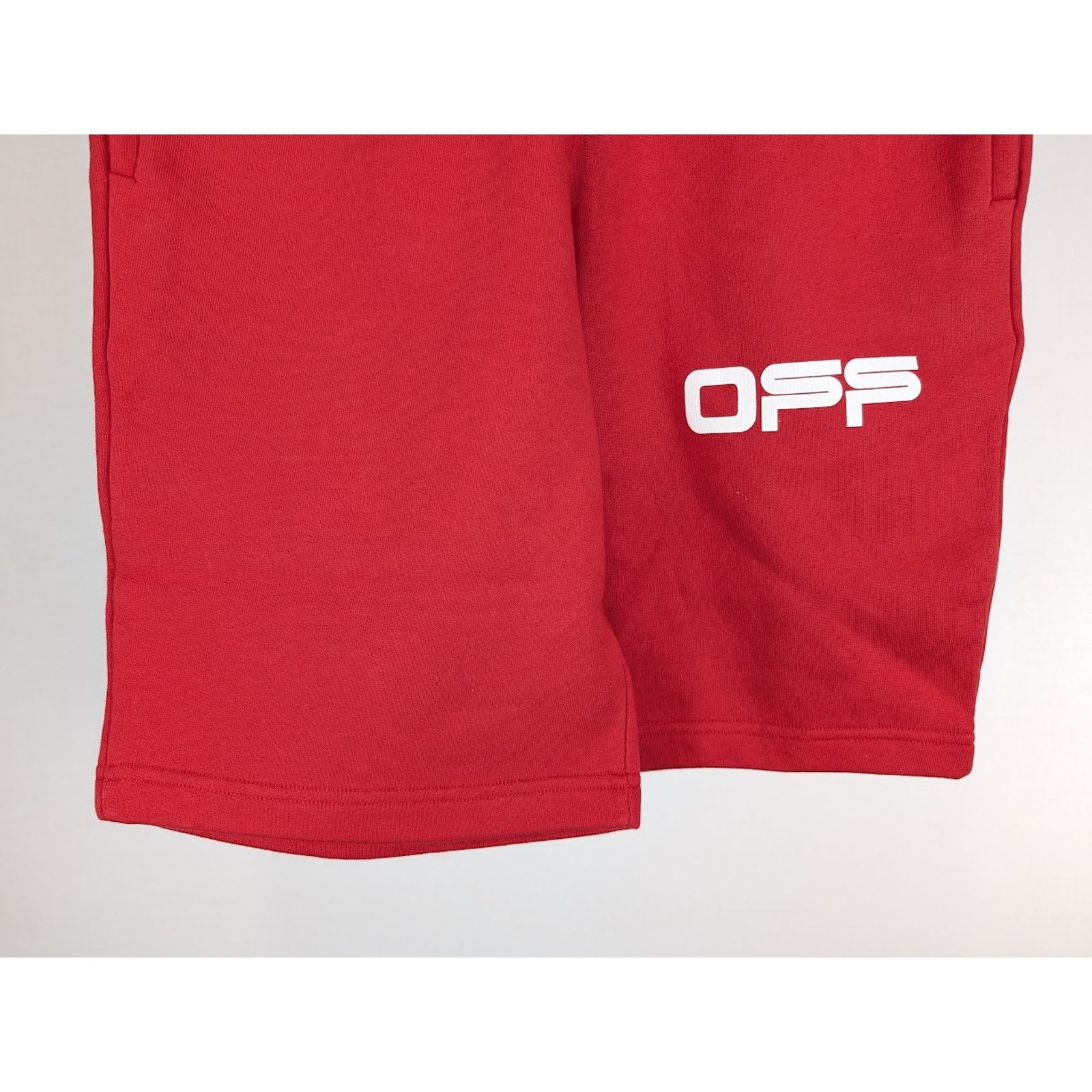 Off-White o1rshd1 Airport Tape Sweatshort in Red Multicolor Size US 28 / EU 44 - 10 Thumbnail