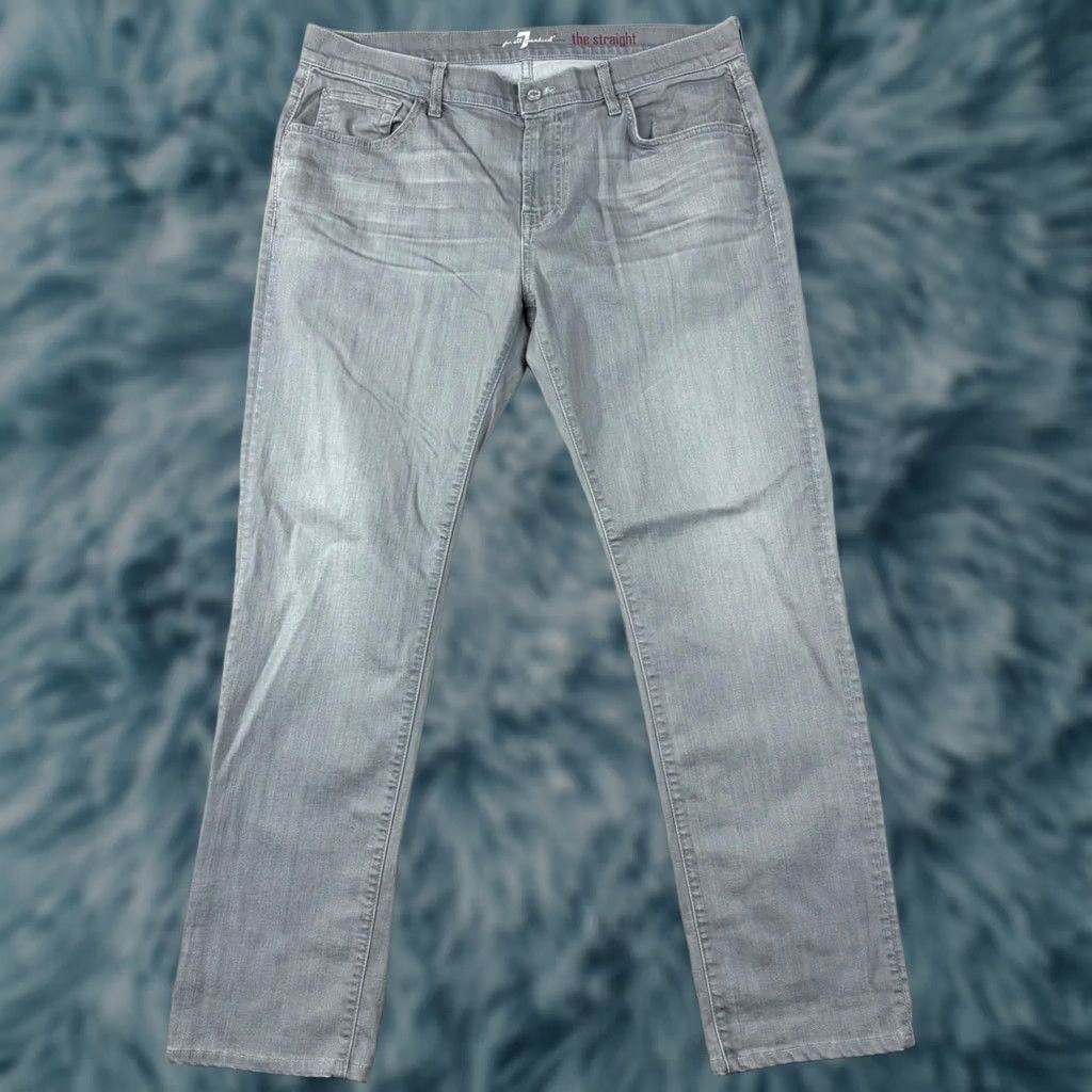 7 For All Mankind 7 For All Mankind Straight Grey Jeans Size 36 Size US 36 / EU 52 - 1 Thumbnail