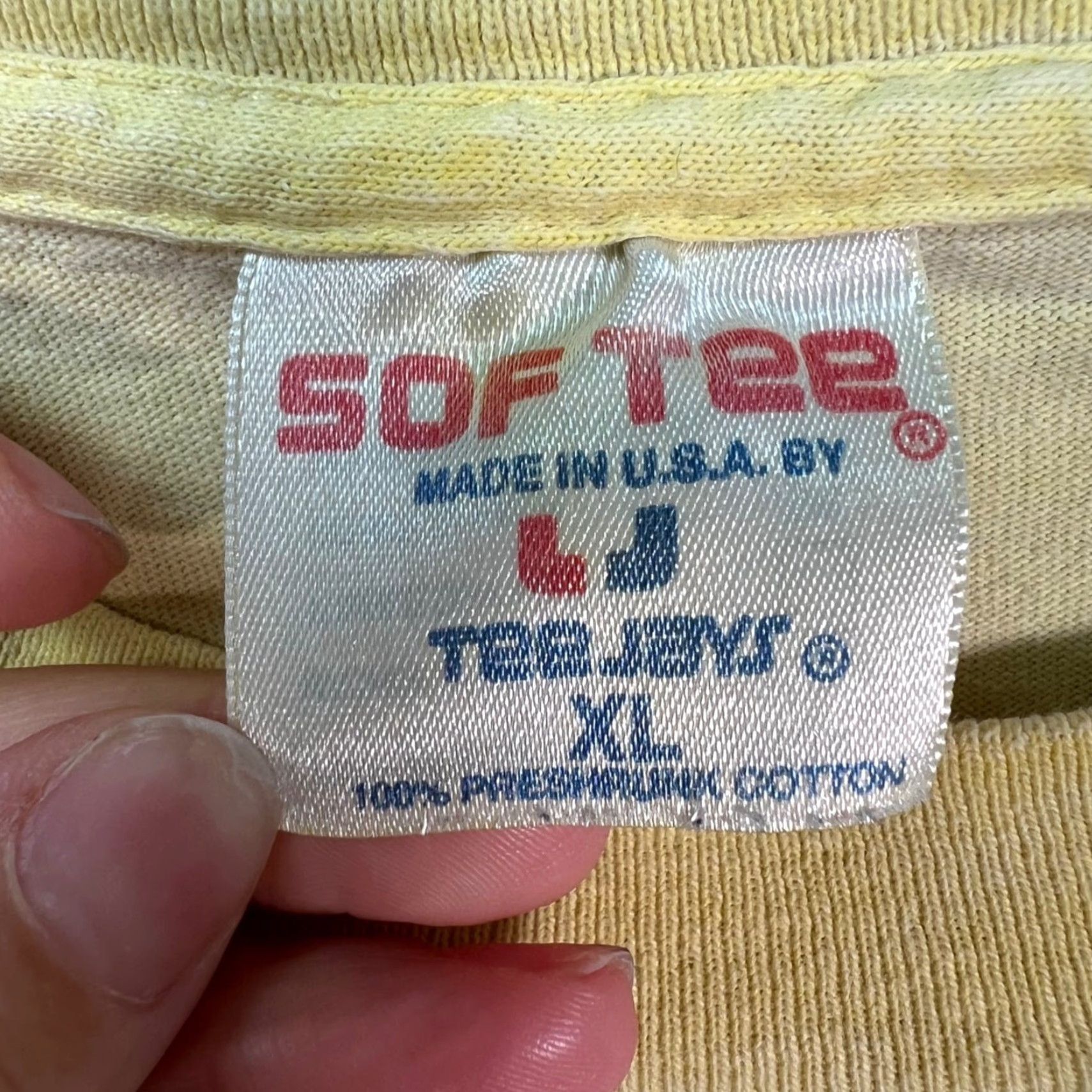 Vintage VINTAGE 90s Tie-Dye Yellow & Purple Graphic T-Shirt XL Sof Tee Mens Short Sleeve Crew Neck Cotton Made In USA 1990s Theme 90s Size US XL / EU 56 / 4 - 3 Thumbnail